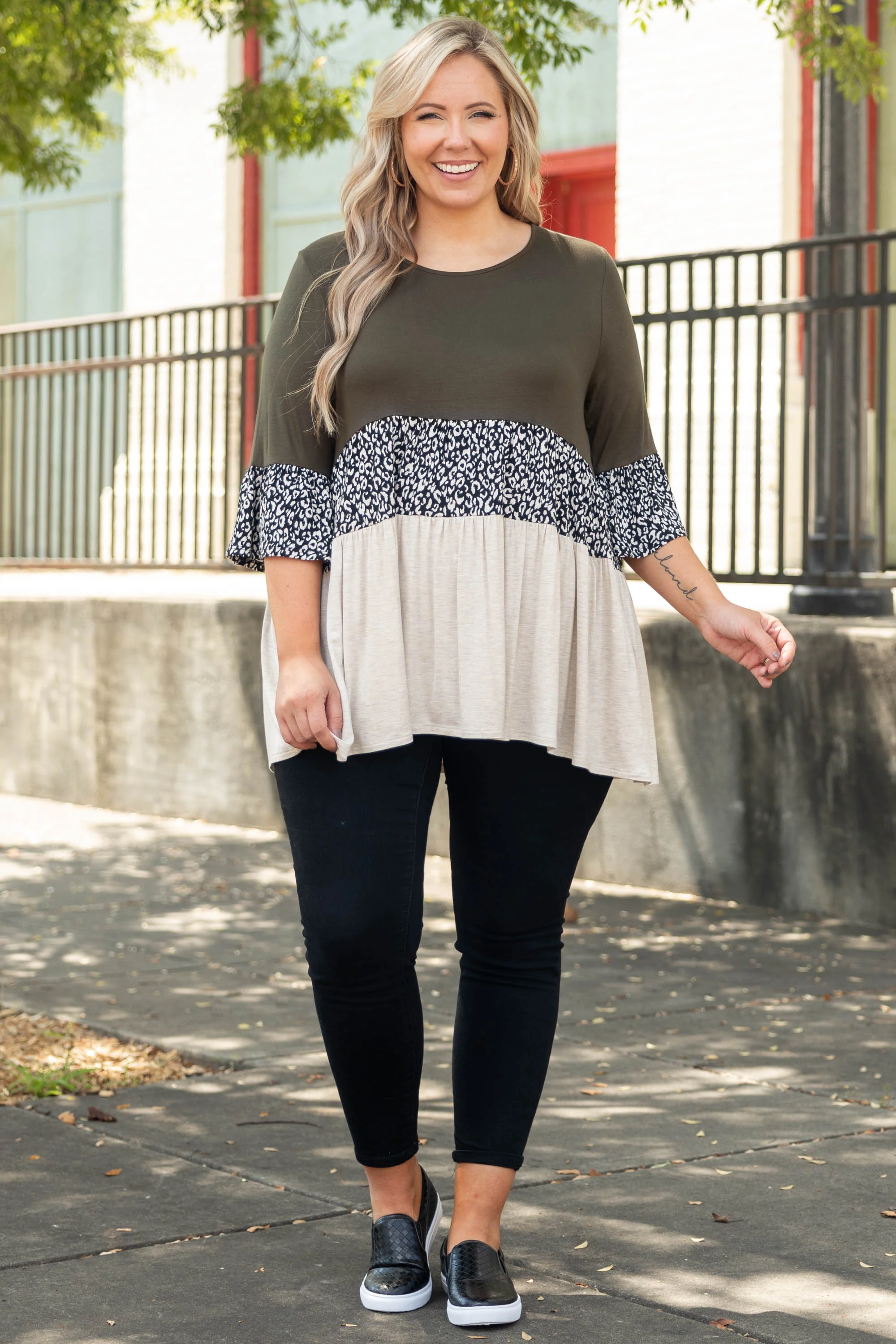 Fiercely Wild Top, Olive - Giverhouse