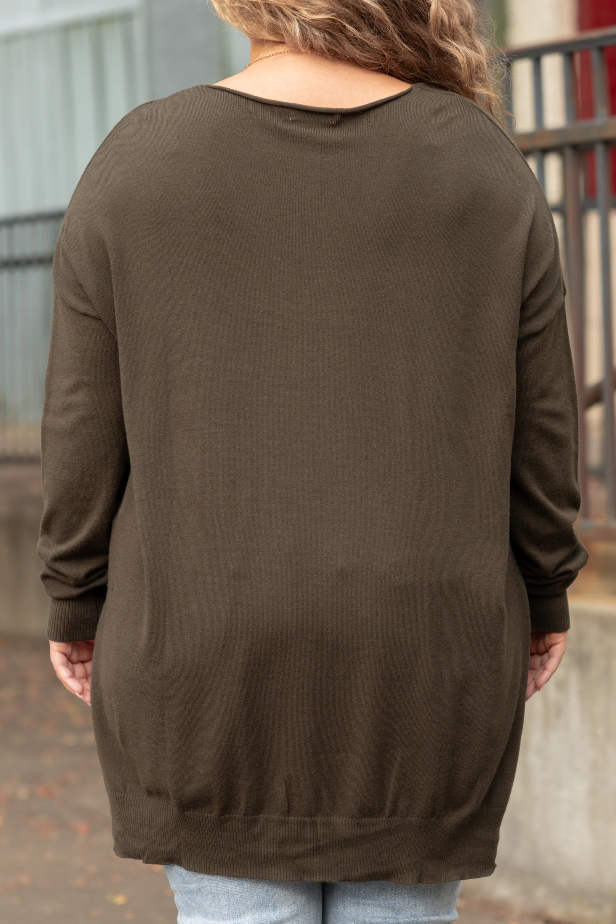 Miss Who I Was Sweater, Dark Olive - Giverhouse