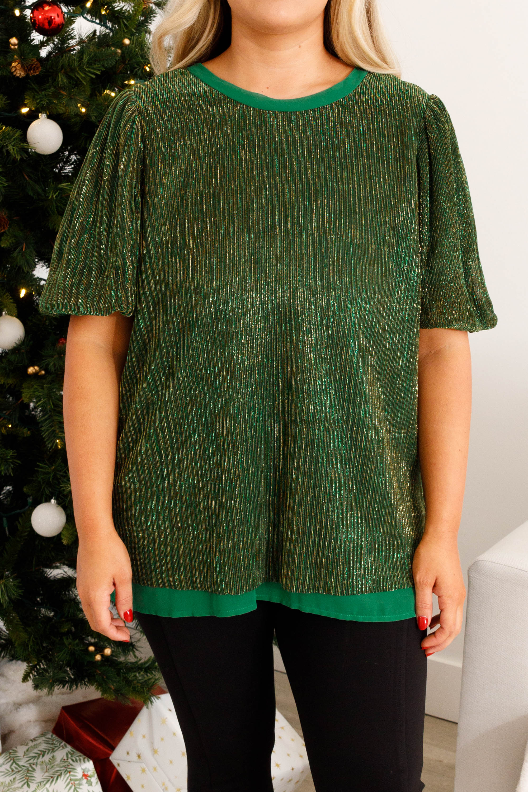 Radiant Emerald Top, Green - Giverhouse