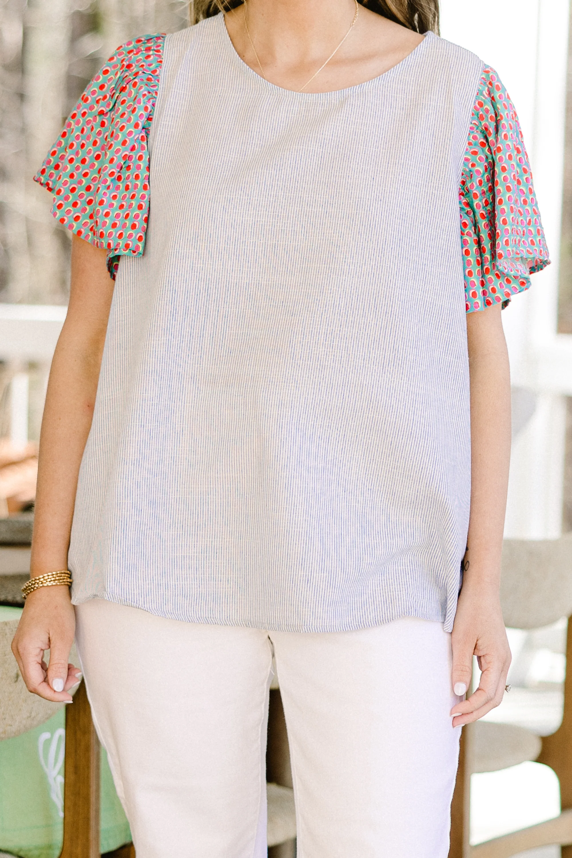 Wanderlust Bliss Top, Blue - Giverhouse