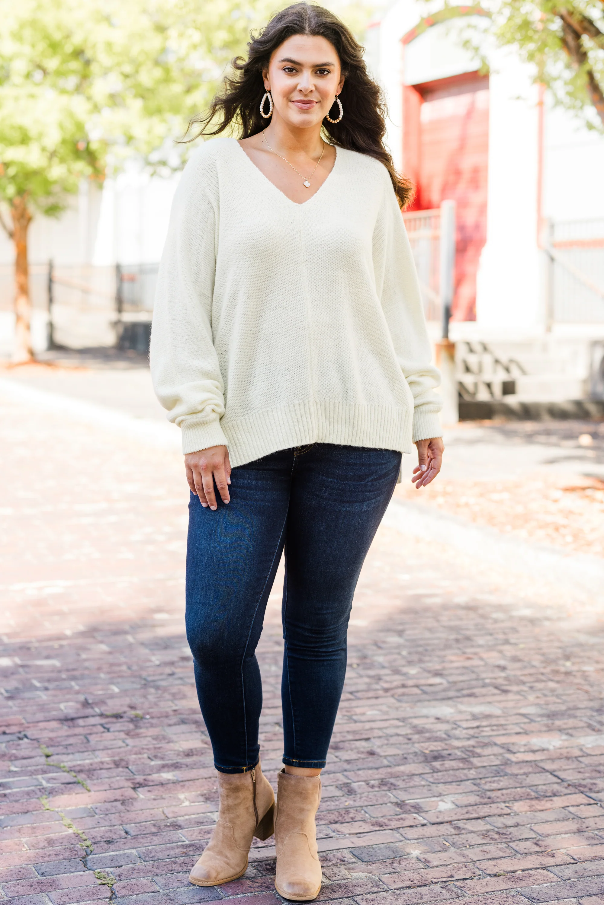 Hanging Around Sweater, Cream - Giverhouse