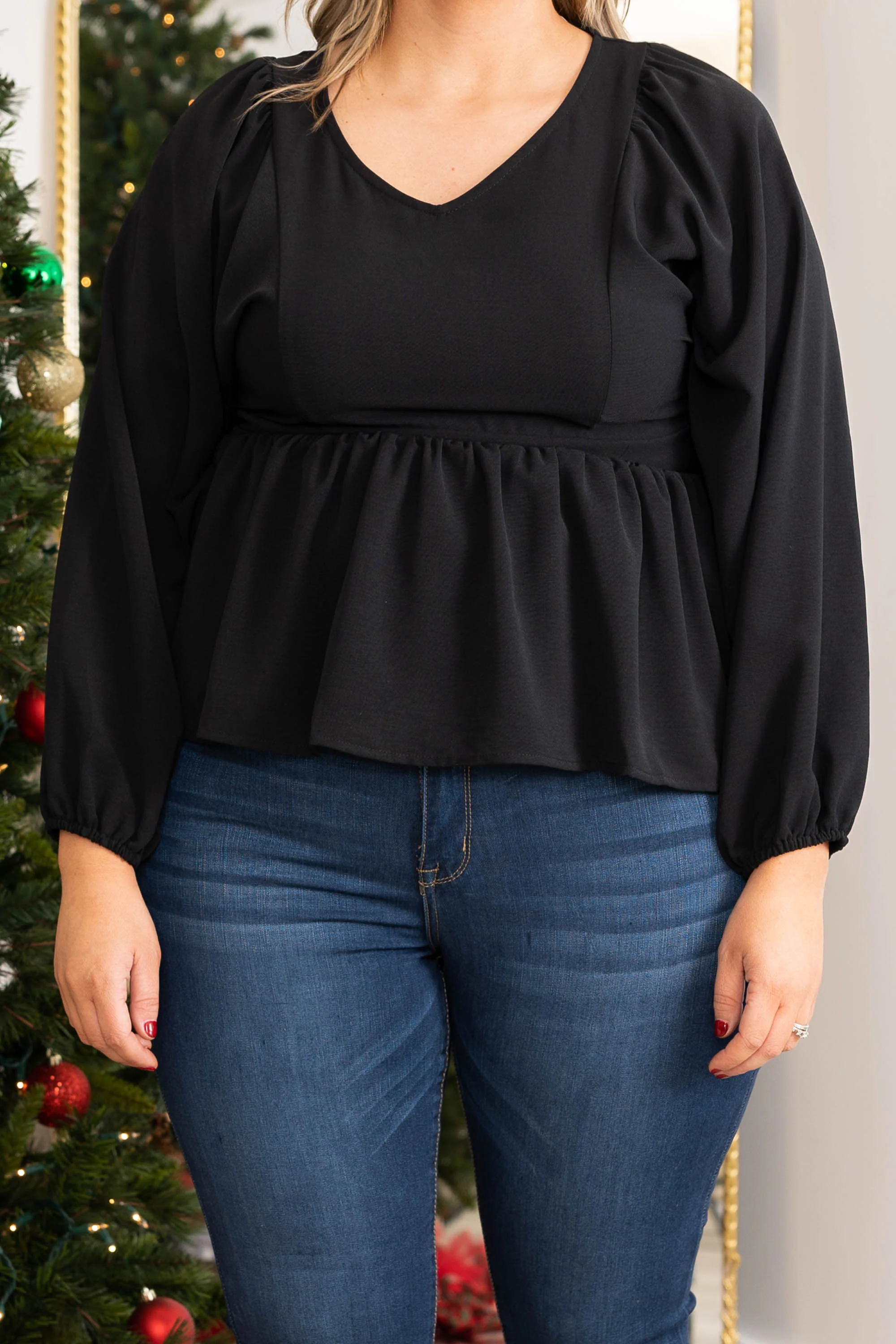 Beautiful As Can Be Blouse, Black - Giverhouse