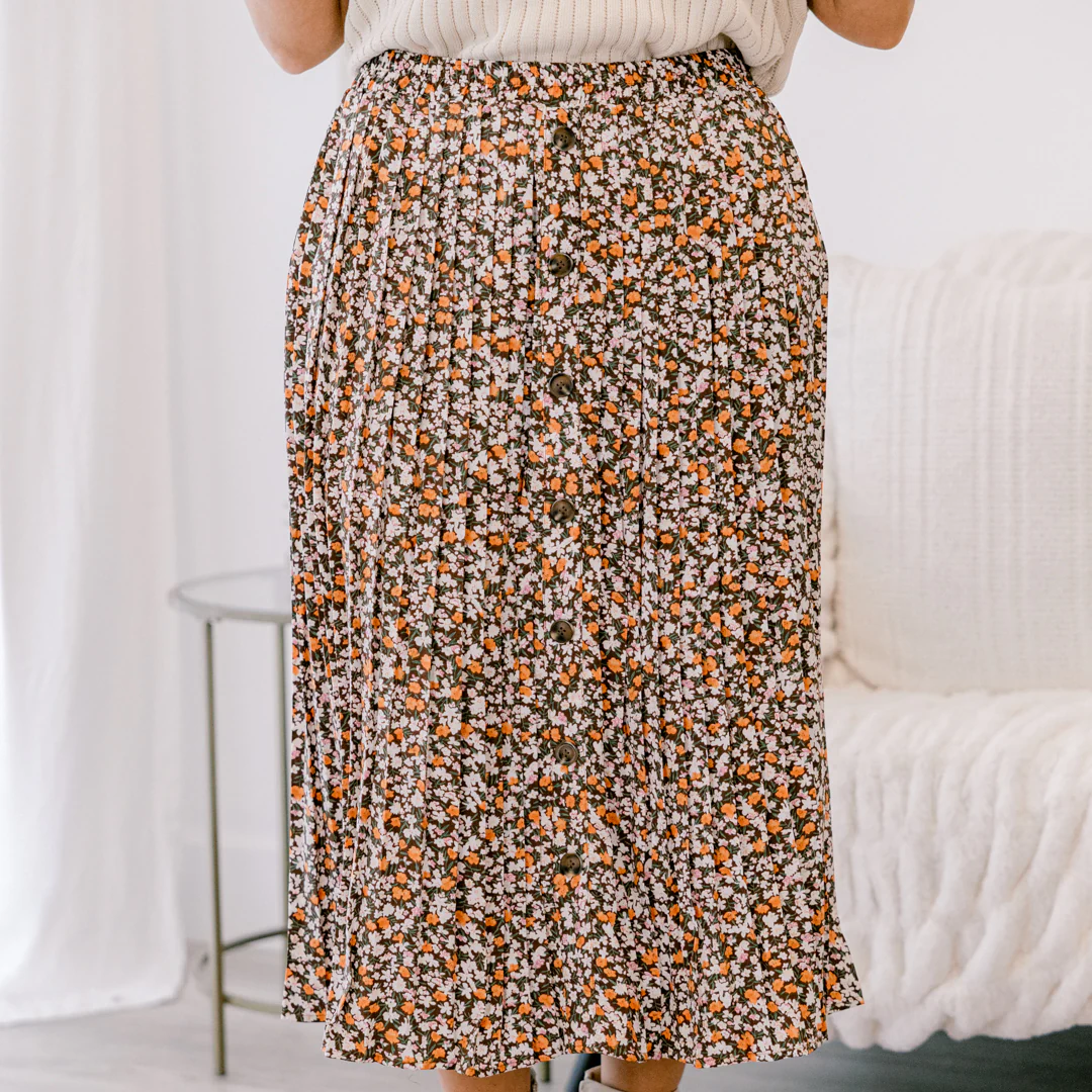 Never A Bad Day Skirt, Brown - Giverhouse