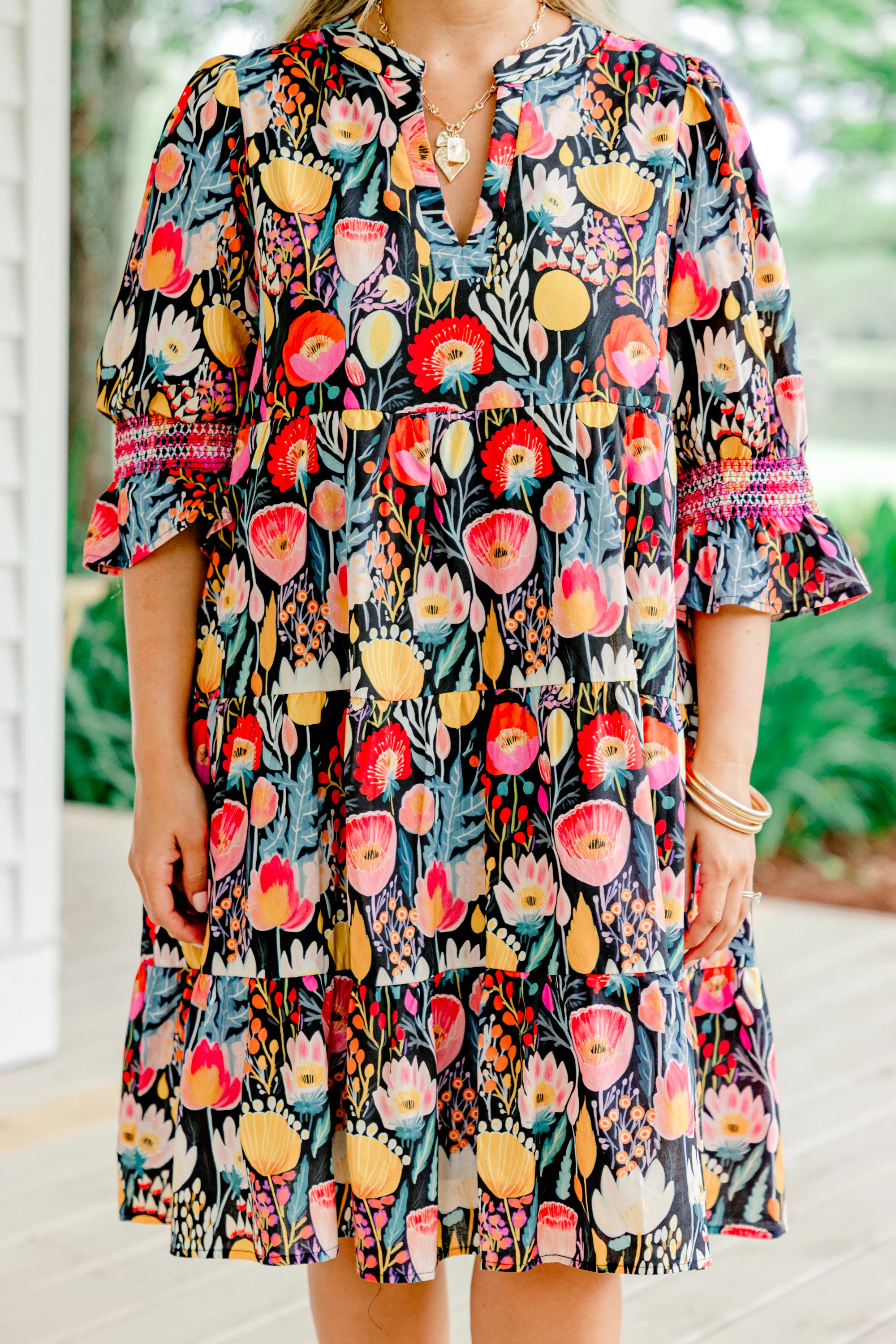 Sands Of Life Dress, Navy Floral - Giverhouse