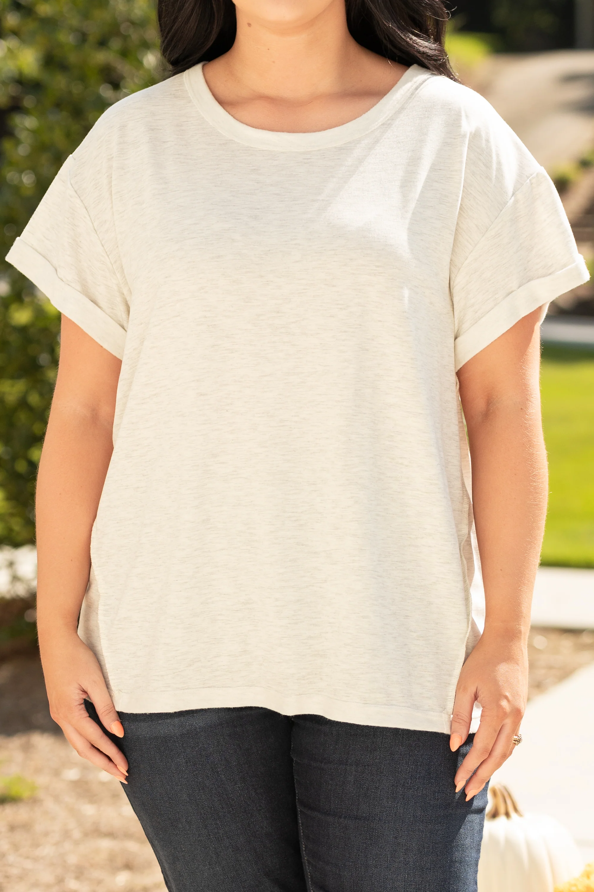 Into Peace Top, Heather Grey - Giverhouse