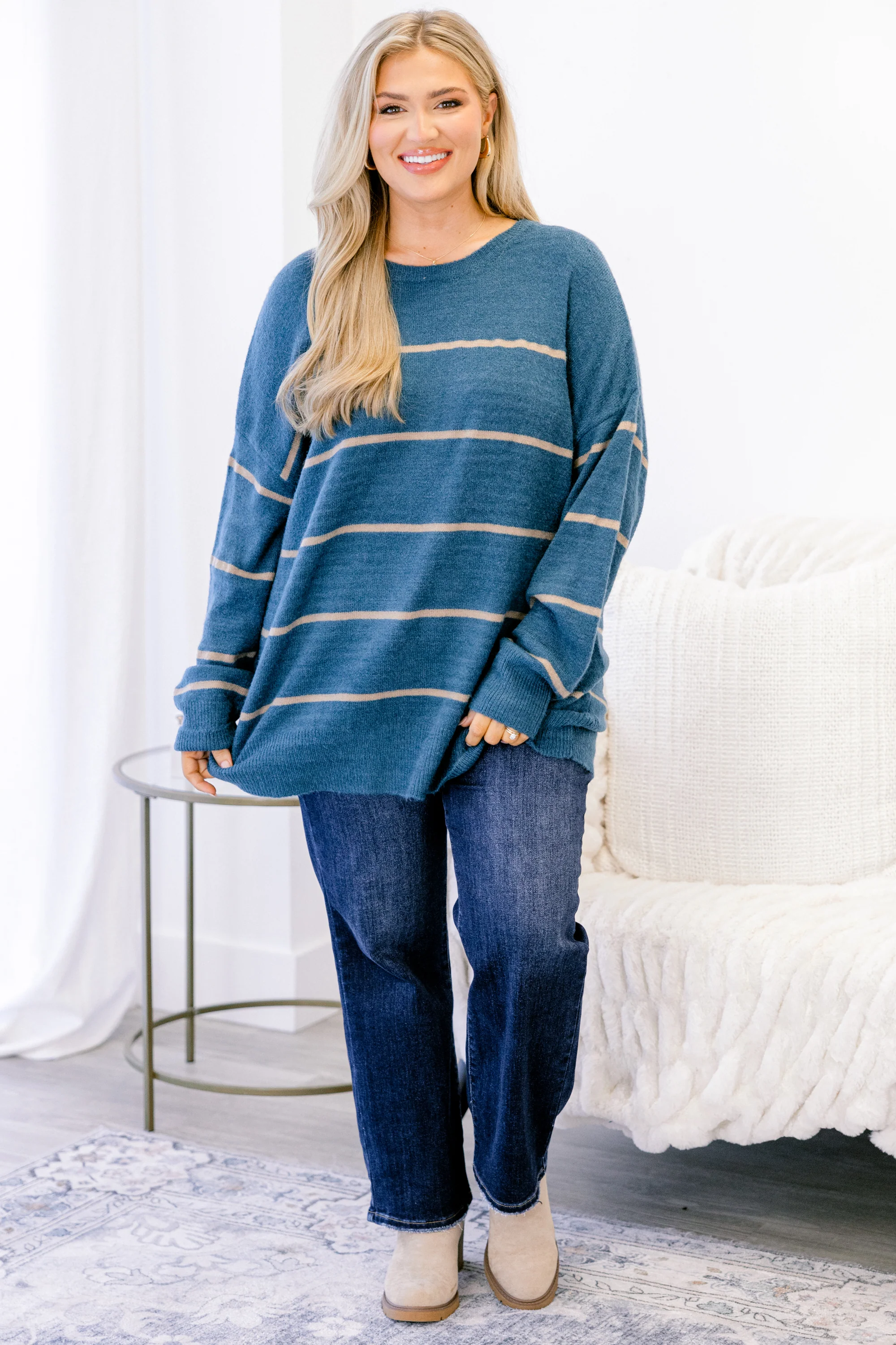 Slumber Party Sweater, Ocean Blue - Giverhouse