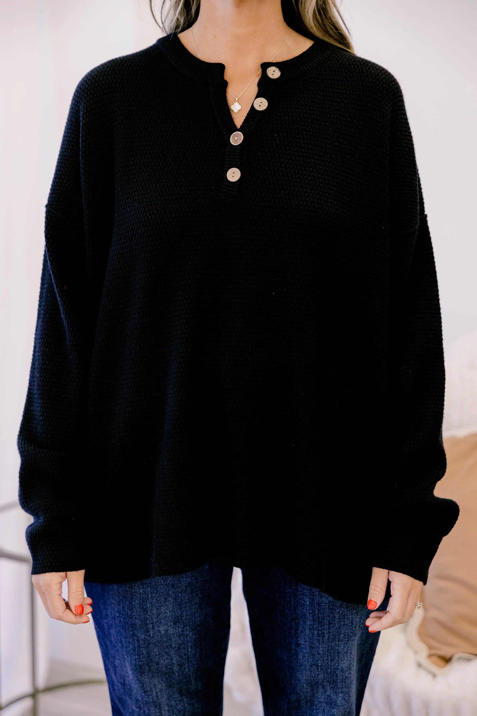 Please Take Me With You Sweater, Black - Giverhouse