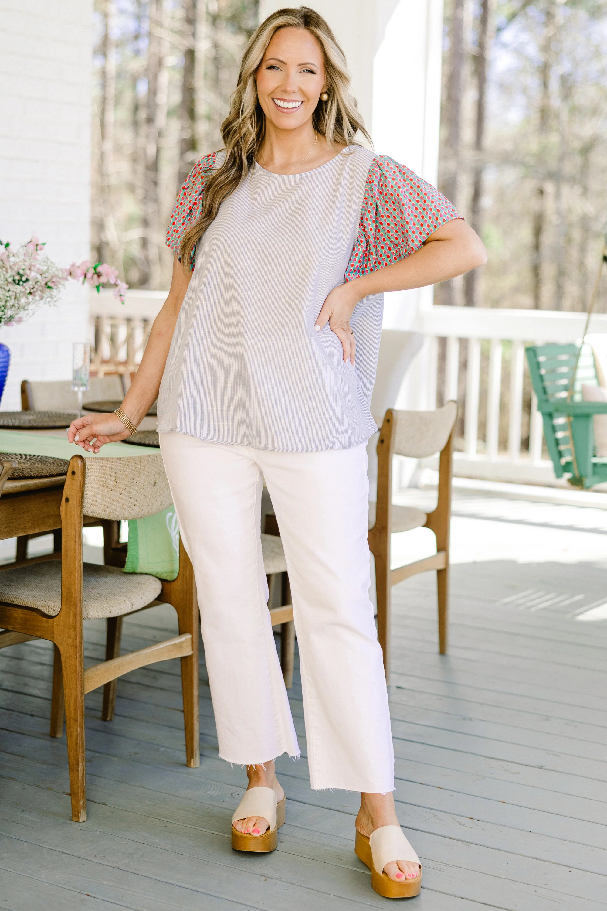 Wanderlust Bliss Top, Blue - Giverhouse