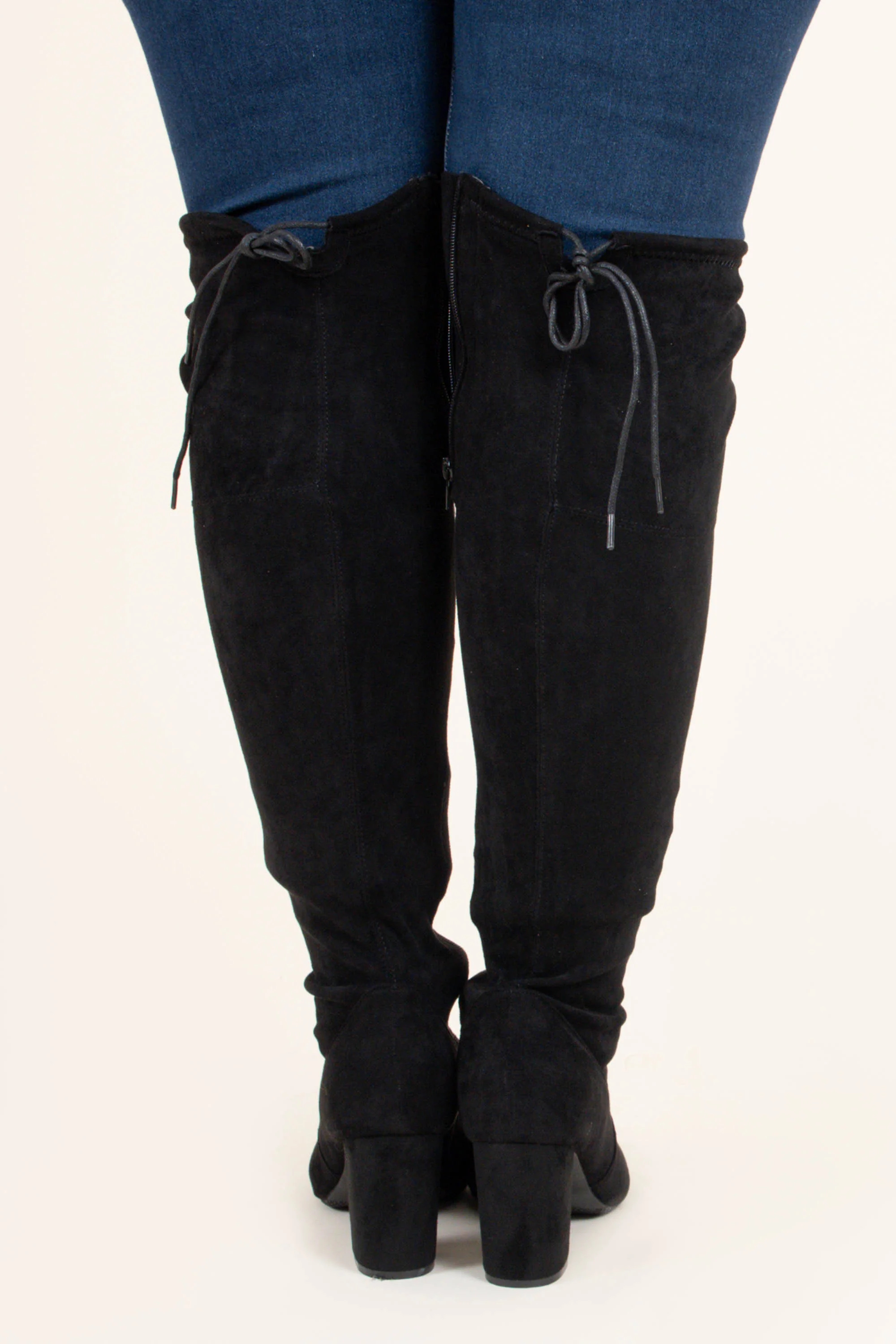 Slaying Suede Boots, Black - Giverhouse