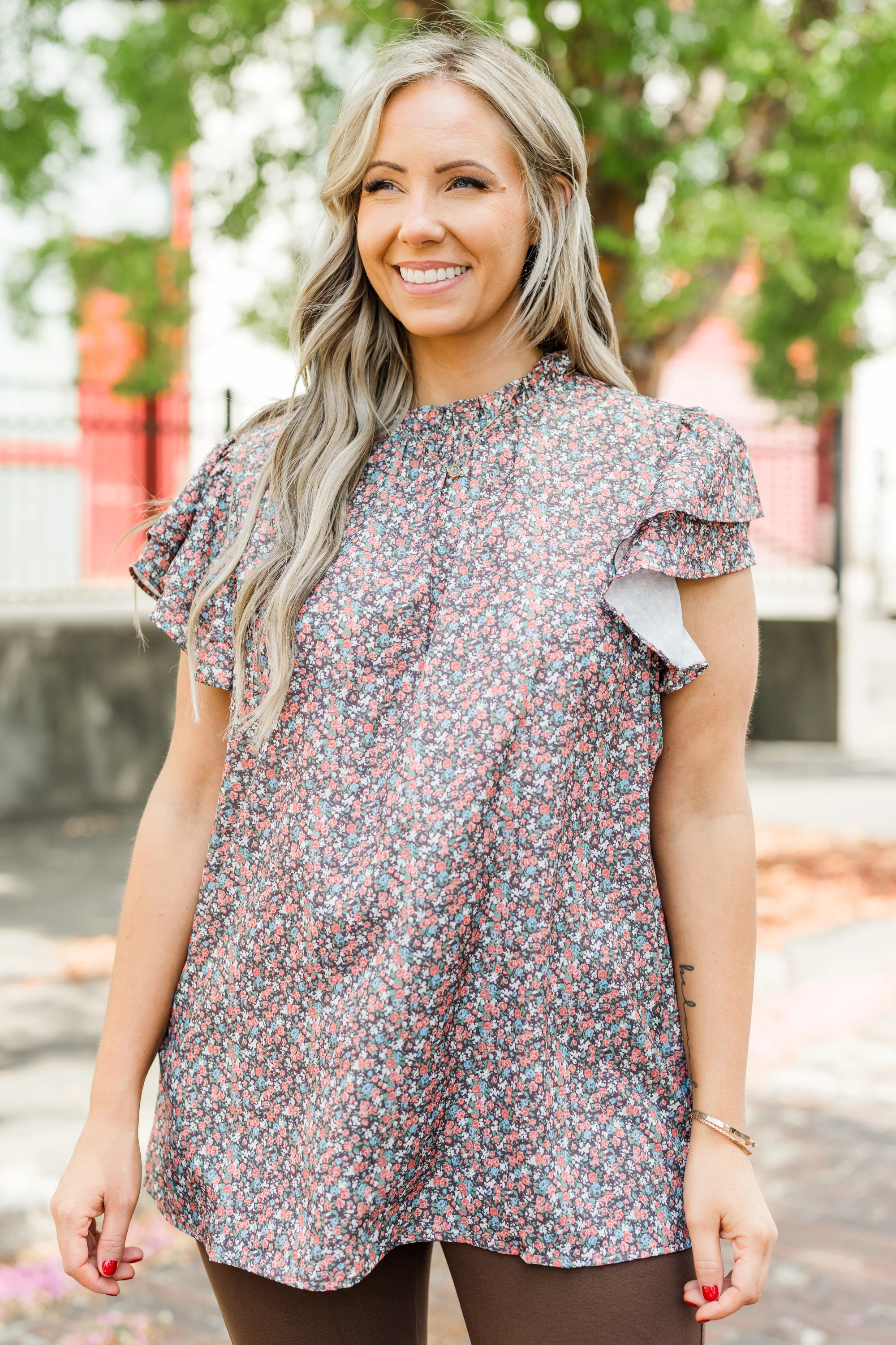 On My Heart Blouse, Black-Brown - Giverhouse