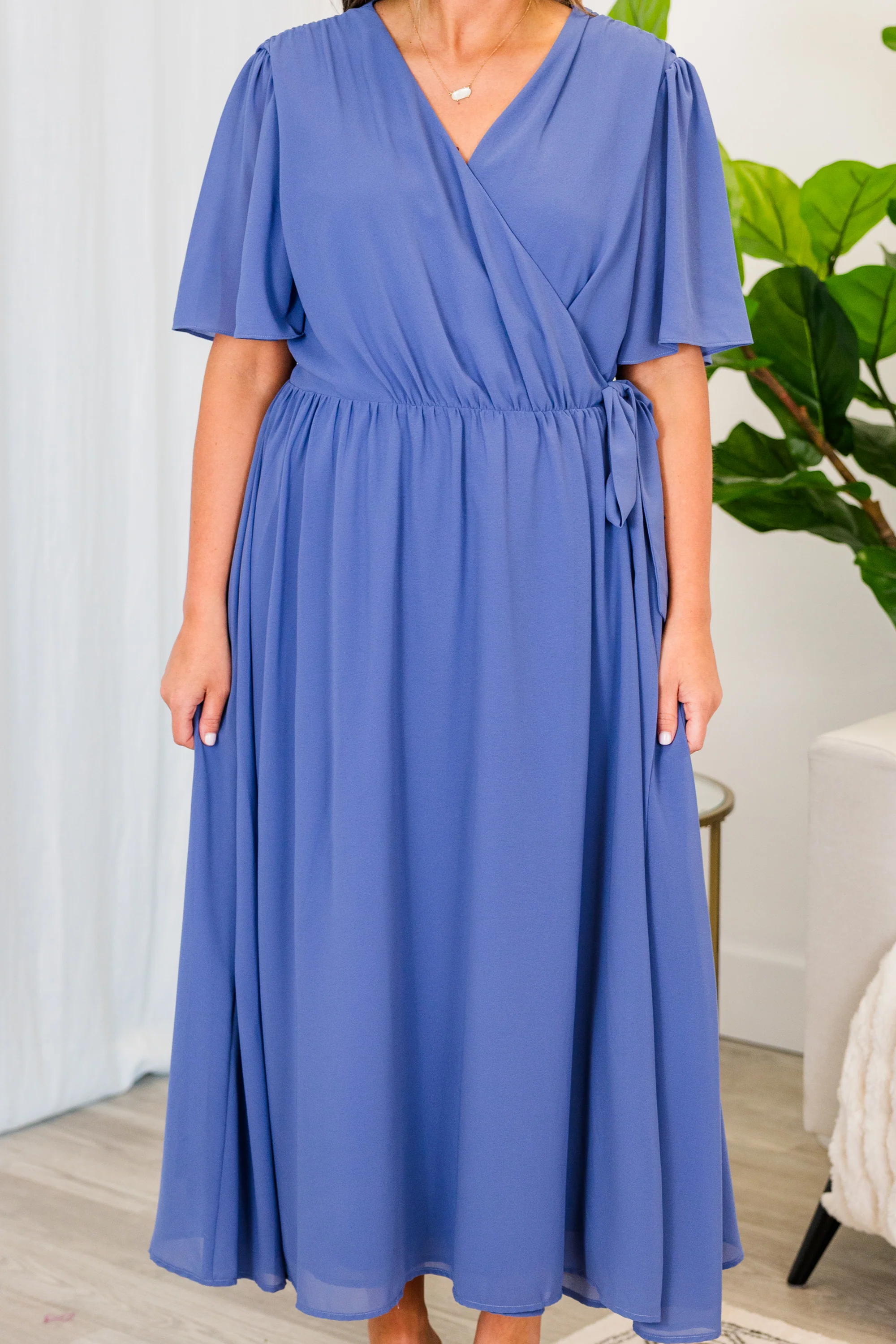 Maybe It's Always Time Maxi Dress, Denim - Giverhouse