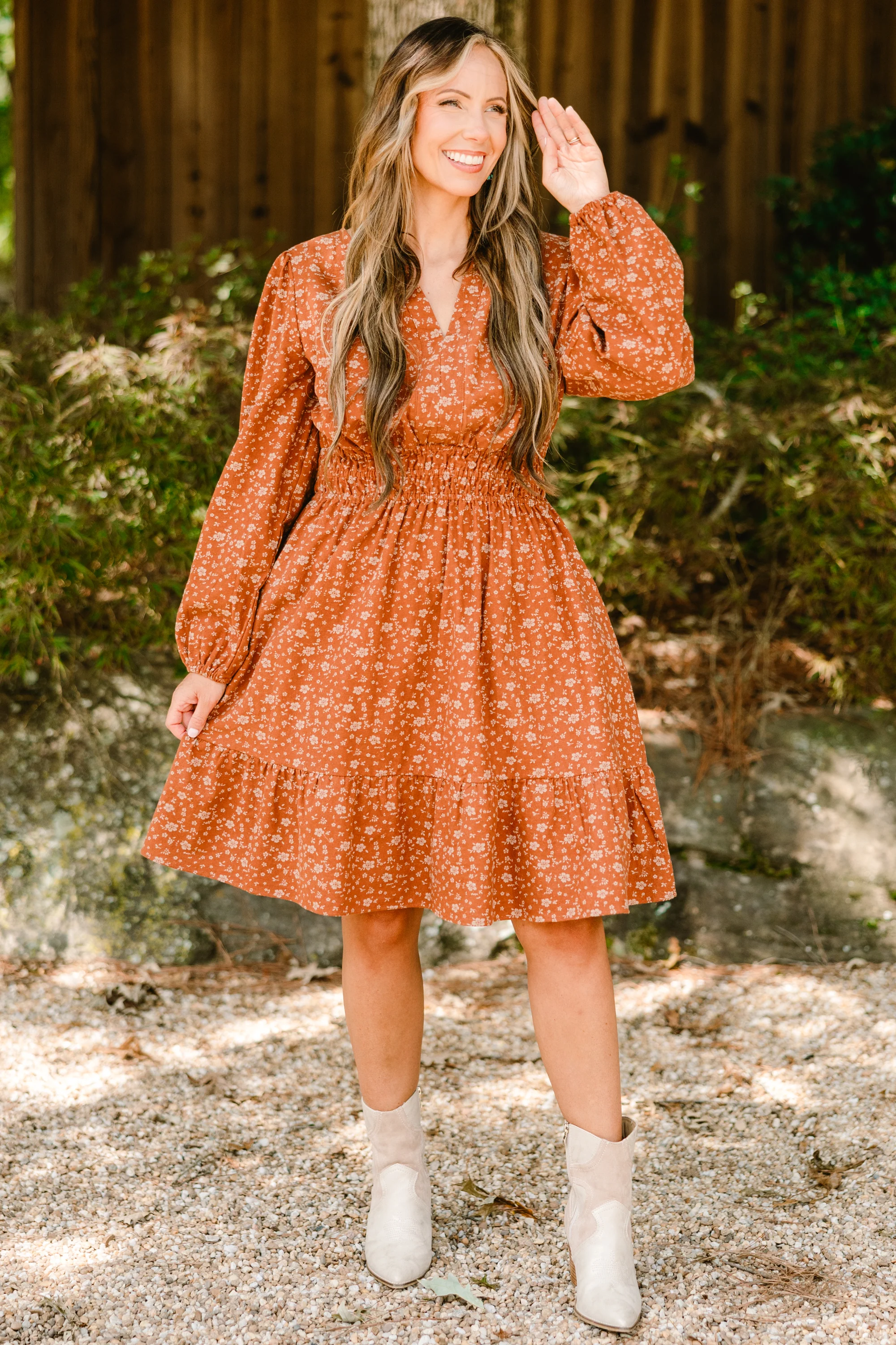 For The Fun Of It Dress, Rust - Giverhouse