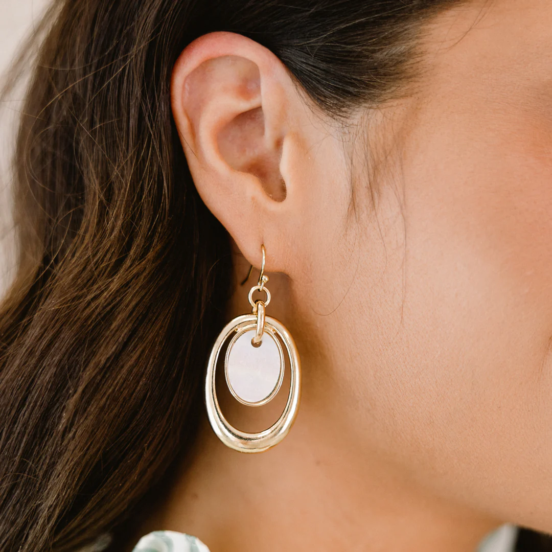 End Of Beginning Earrings, Gold - Giverhouse