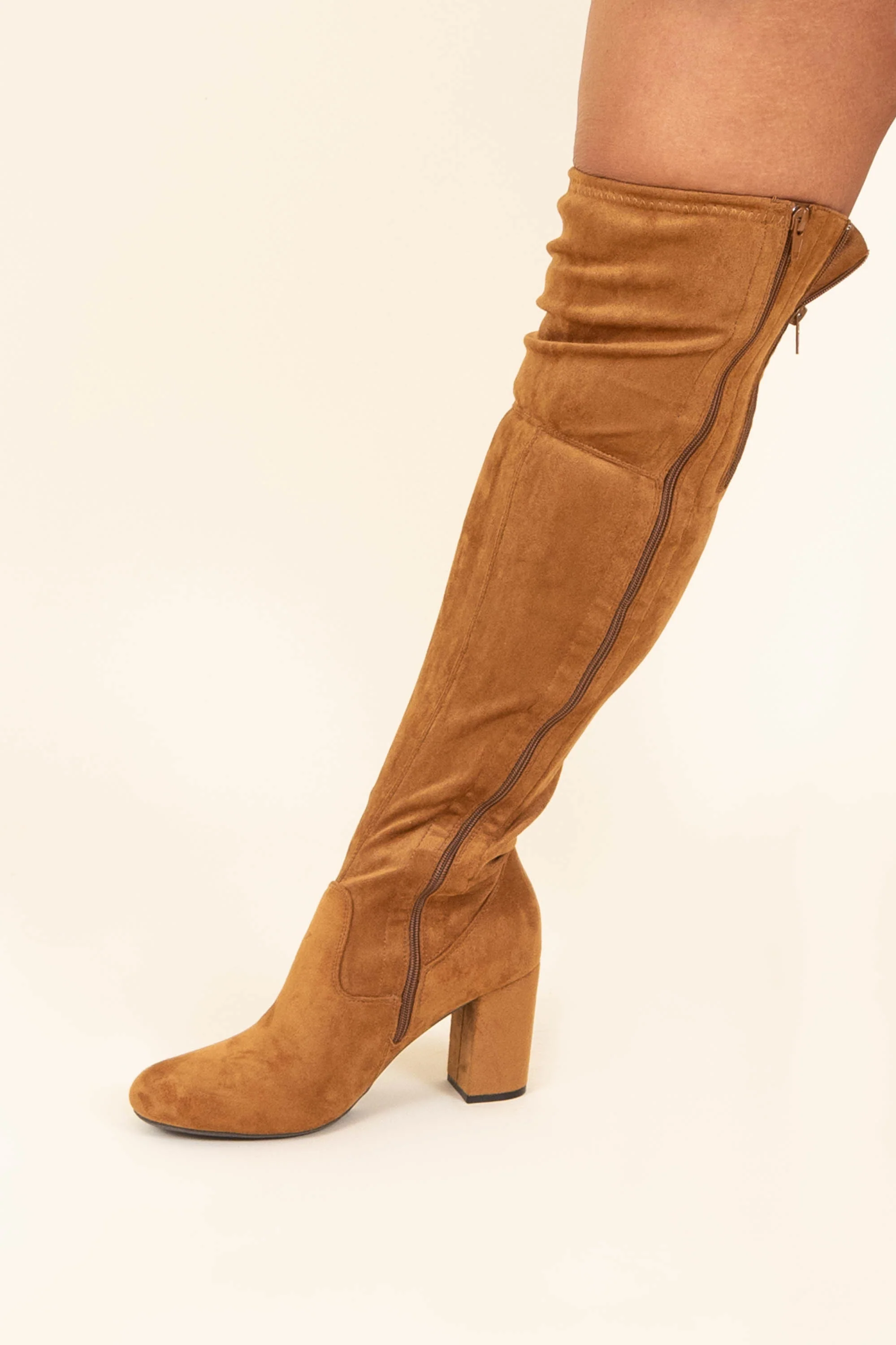 Slaying Suede Boots, New Tan - Giverhouse
