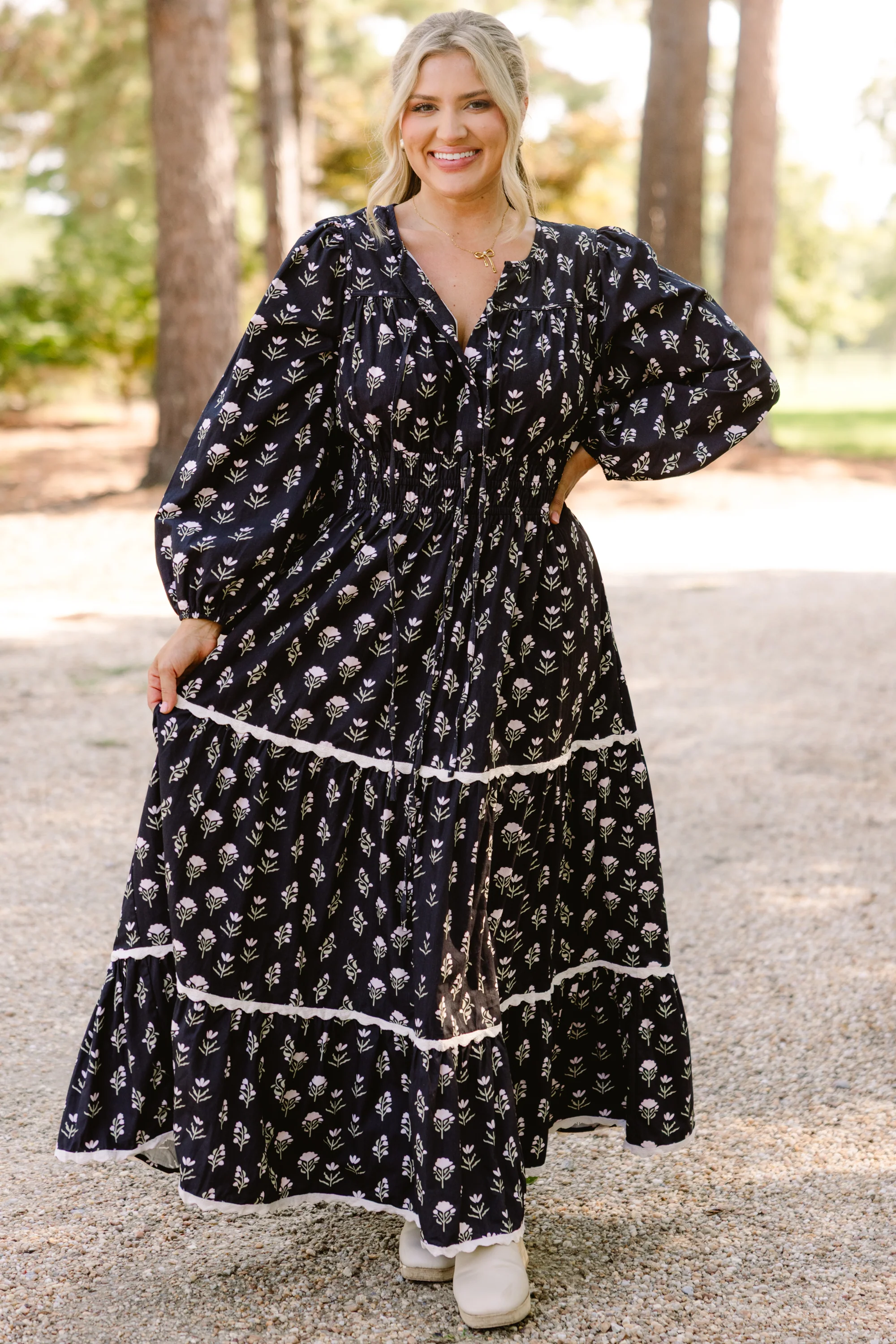 All The Right Details Dress, Black - Giverhouse