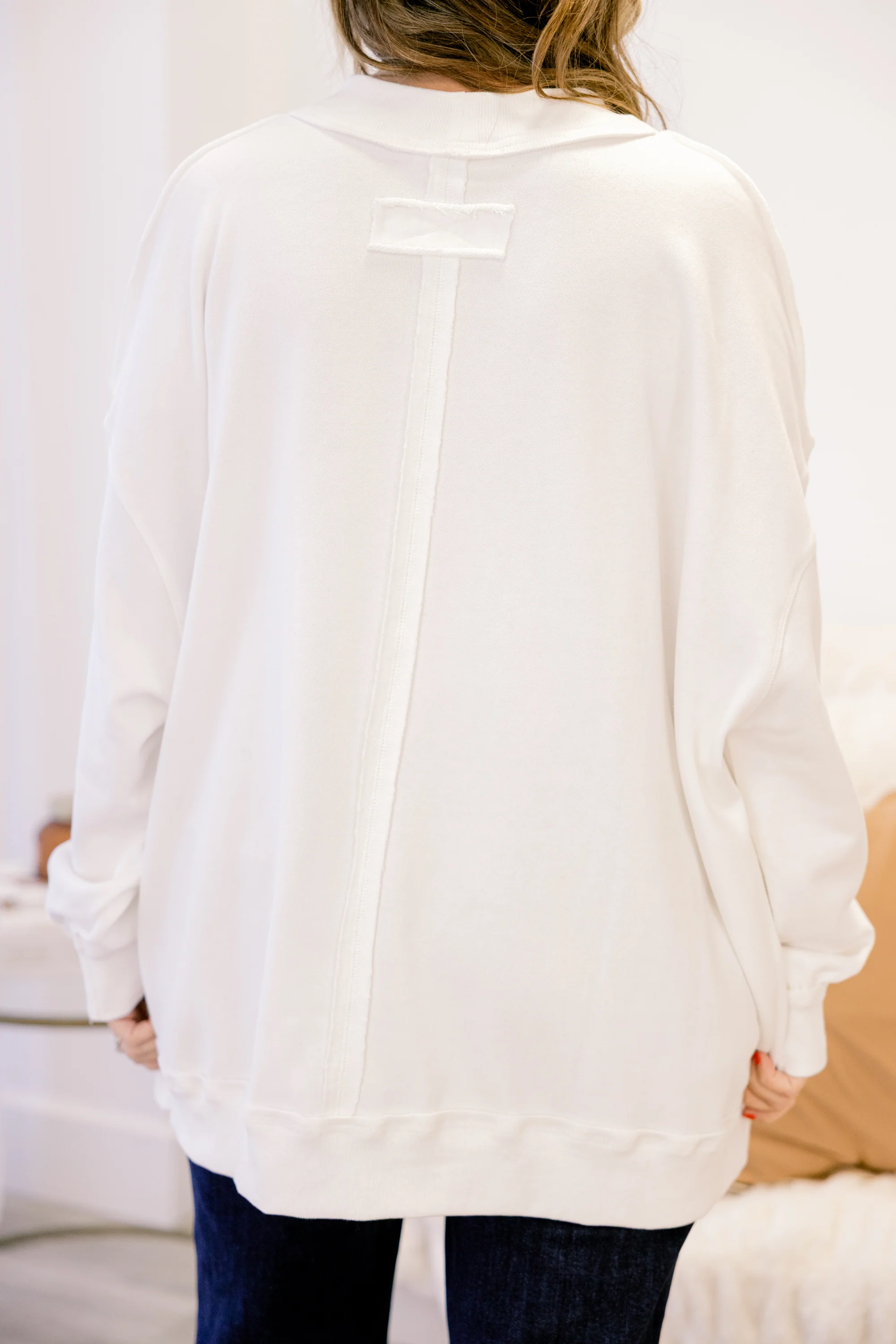 Just a Fall Mama Mock Neck Pullover, Ivory - Giverhouse