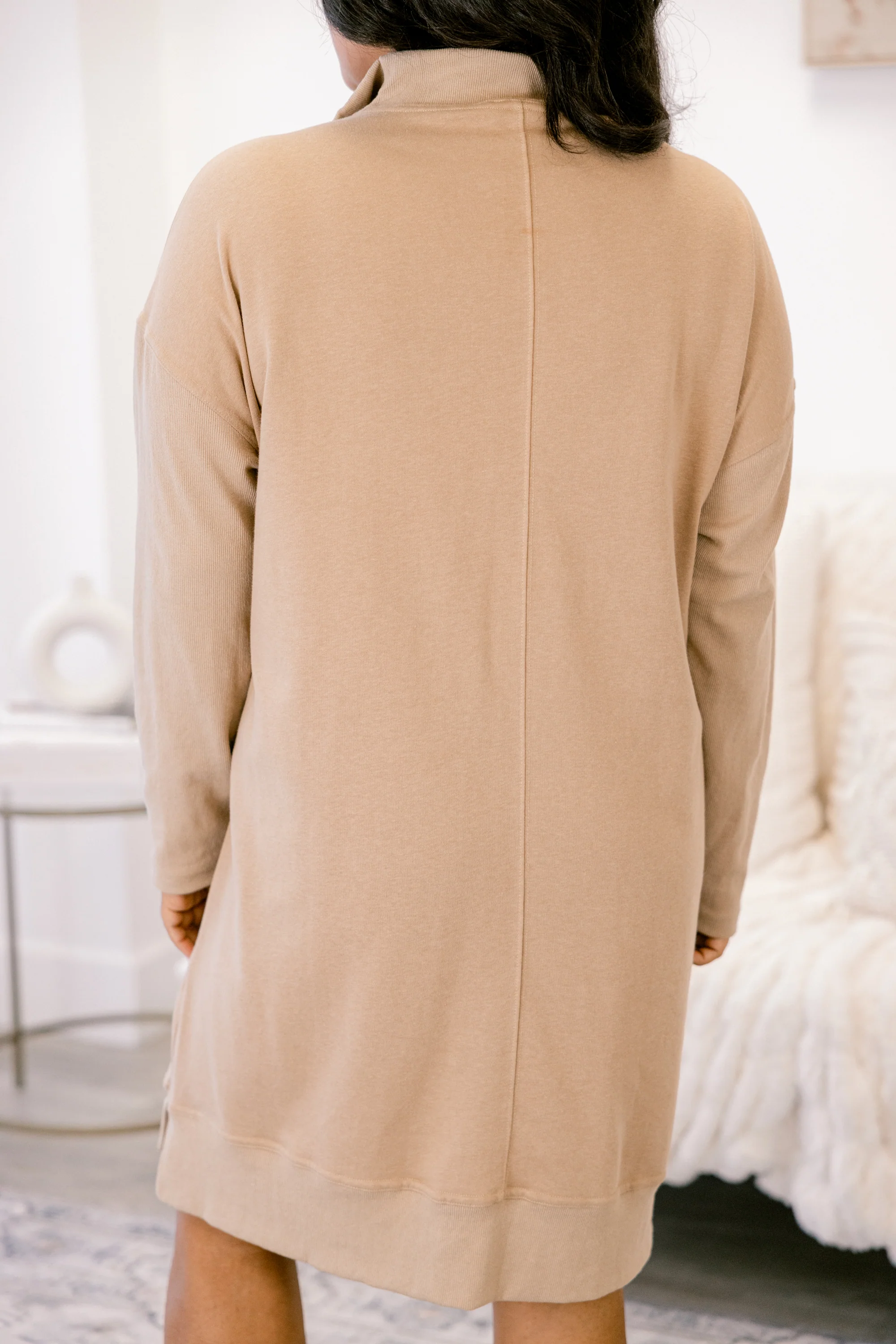 Slow It Down Dress, Light Brown - Giverhouse