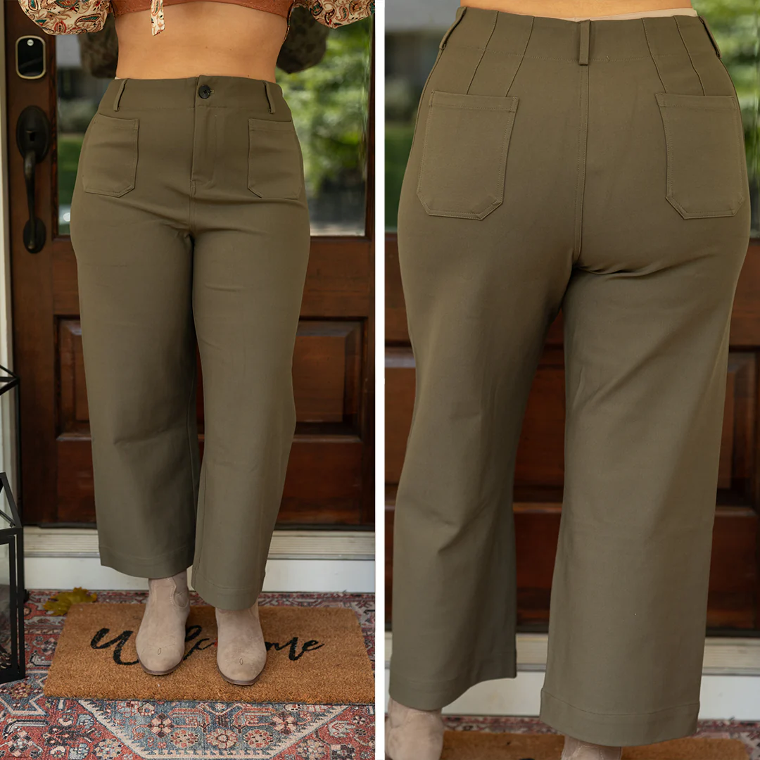 Clear Cut Capris, Olive - Giverhouse