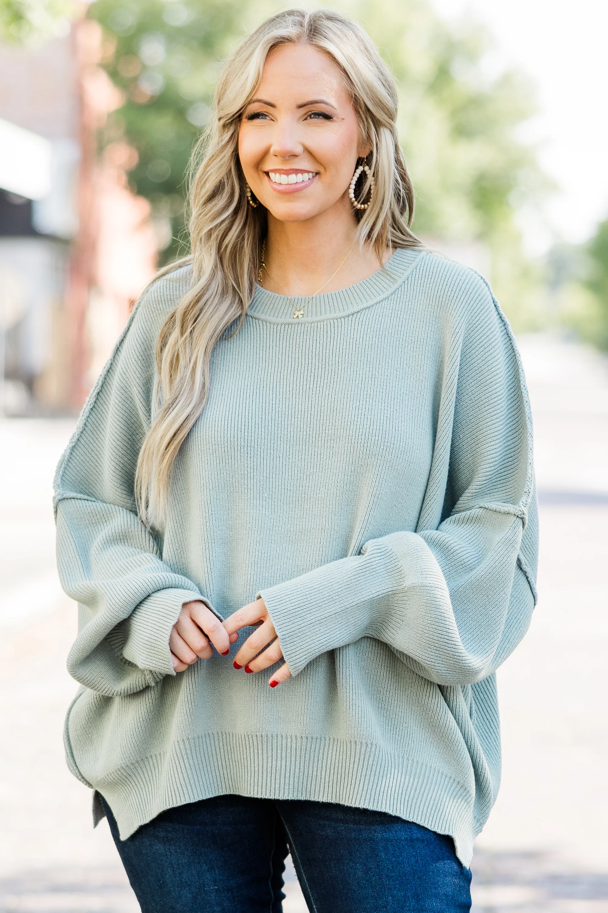 Magically Perfect Sweater, Sage - Giverhouse