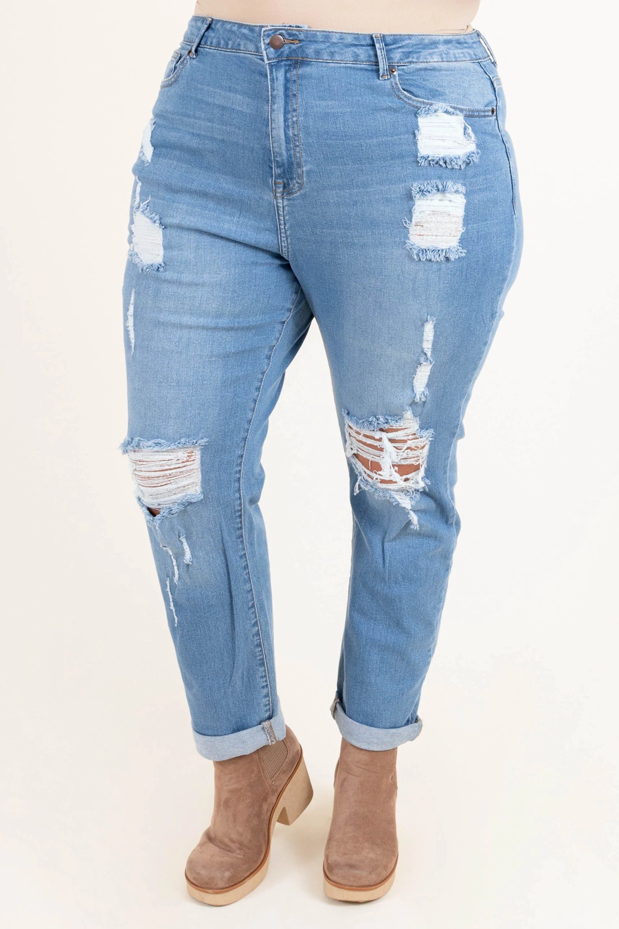 No More Stress Jeans, Light Blue - Giverhouse
