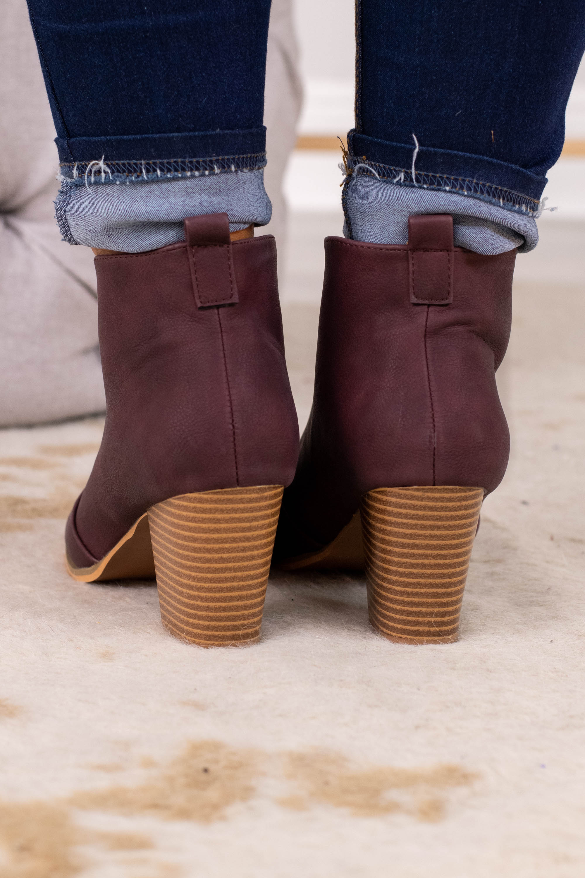 Keep On Walkin' Booties, Wine - Giverhouse