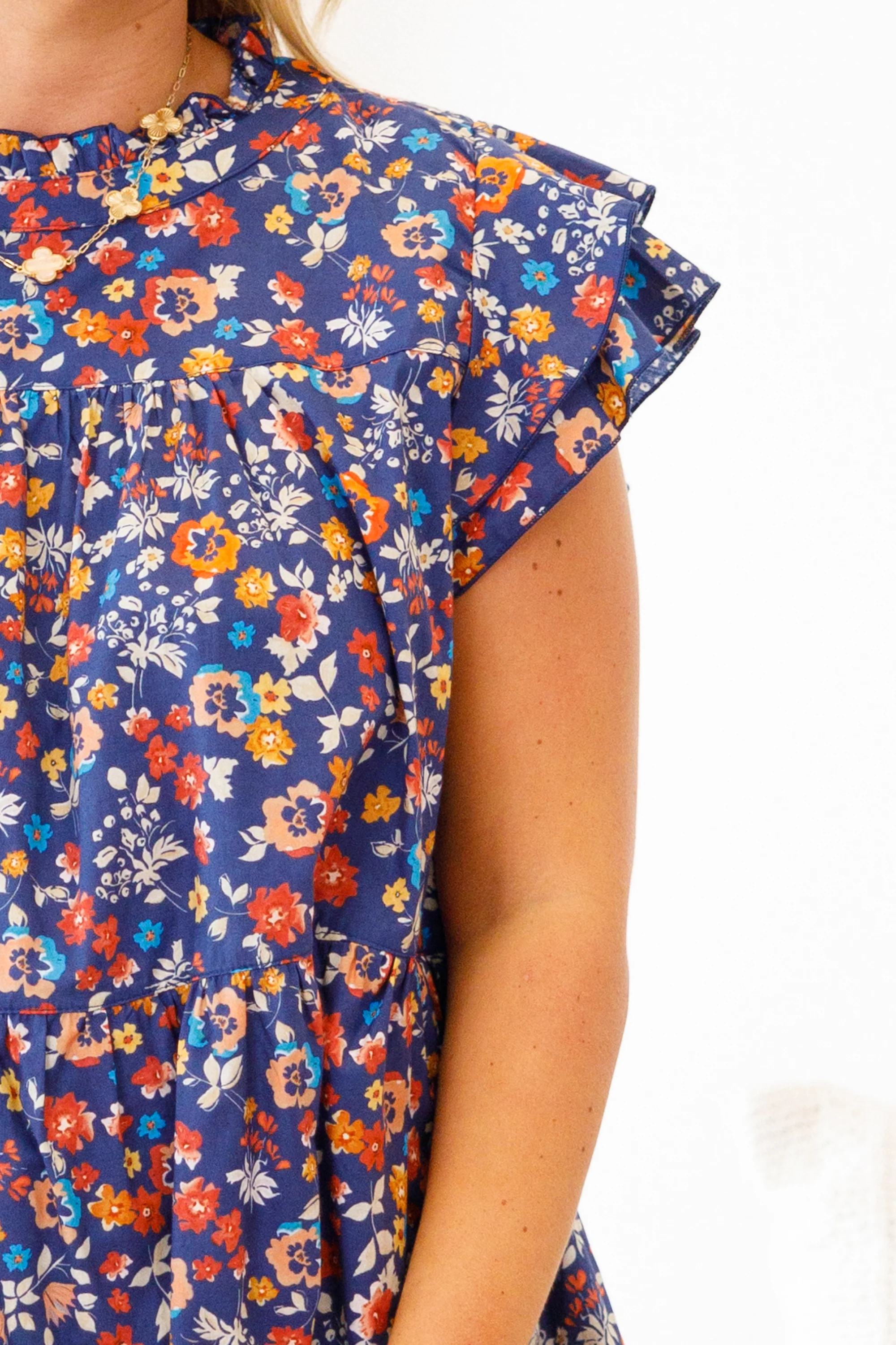 As Of Right Now Top, Navy Blue - Giverhouse