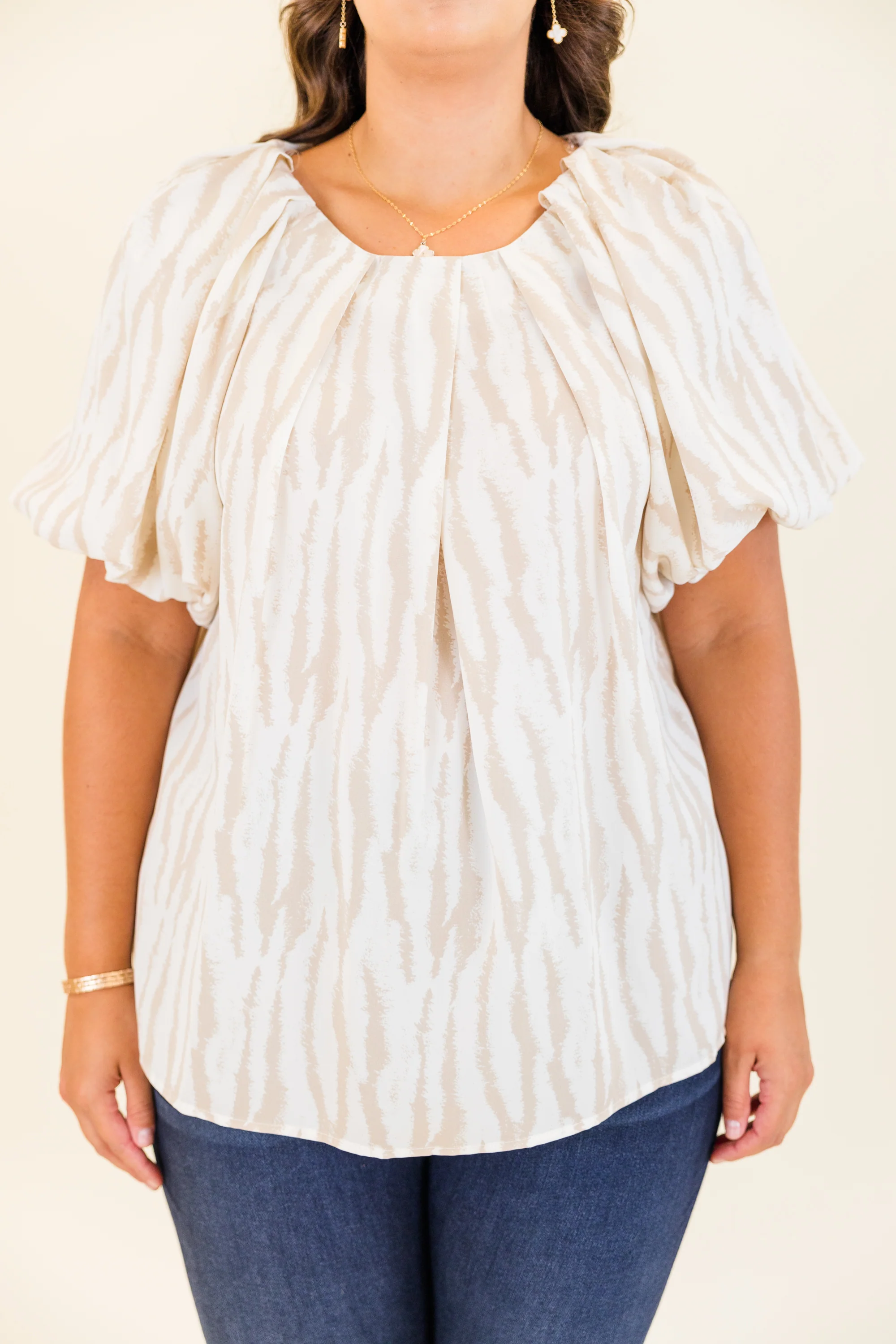Misty Breeze Top, Taupe - Giverhouse
