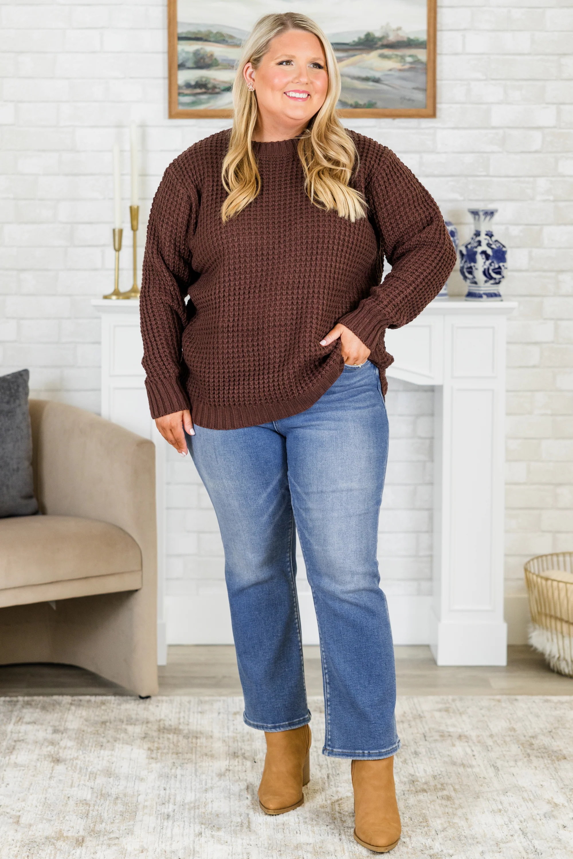 Everything We Loved Sweater, Mahogany - Giverhouse