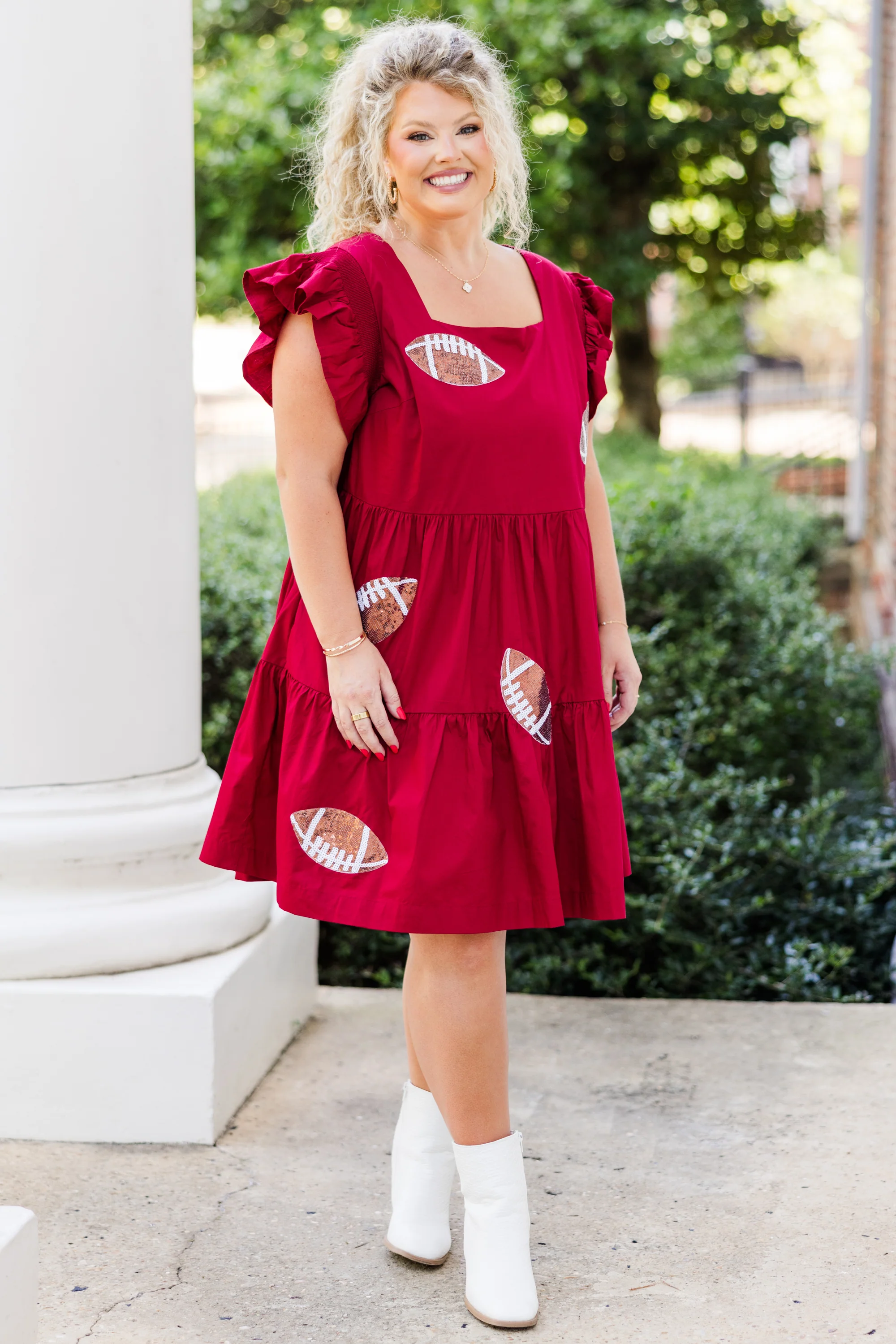 Home Game Win Dress, Red - Giverhouse