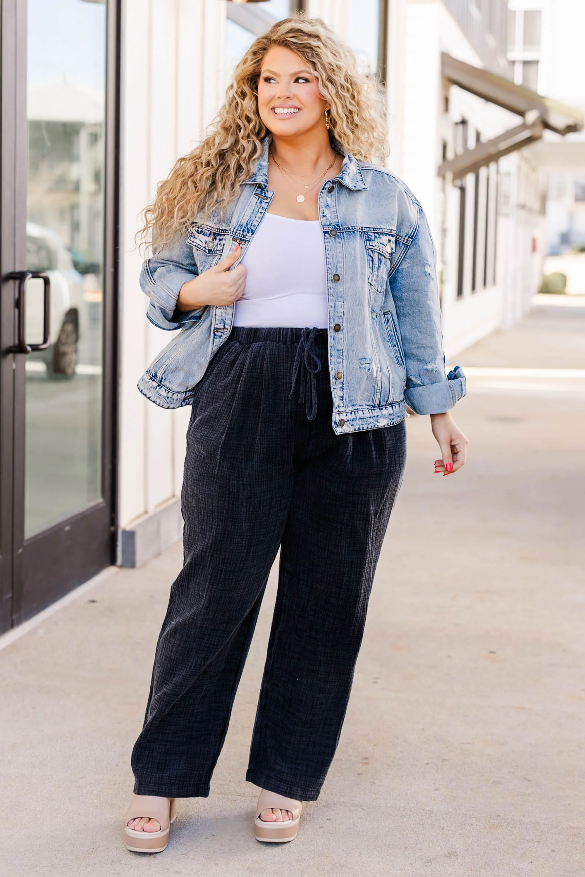 Never Go To Waste Pants, Black - Giverhouse