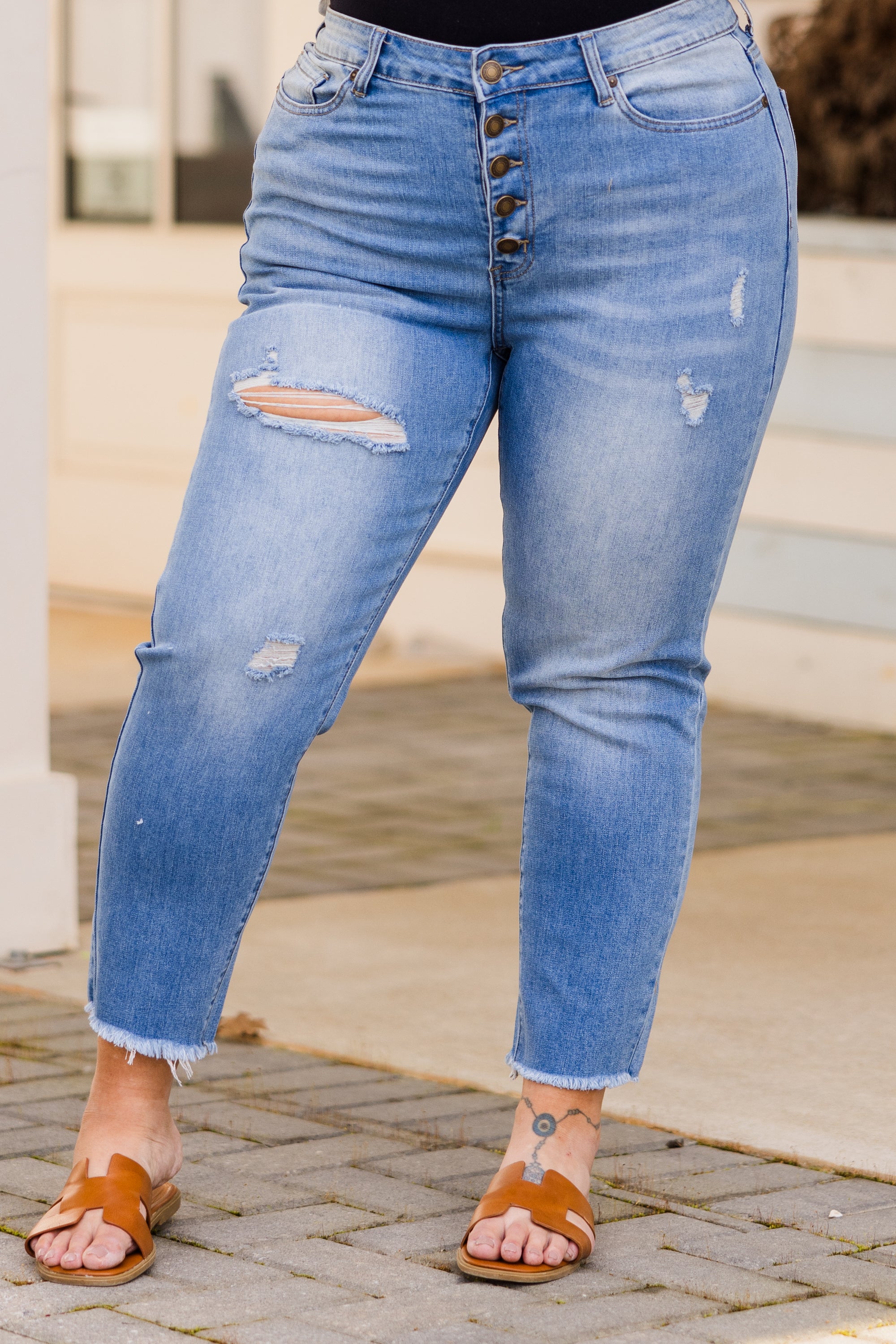 Everyday Bliss Jeans, Medium Wash - Giverhouse