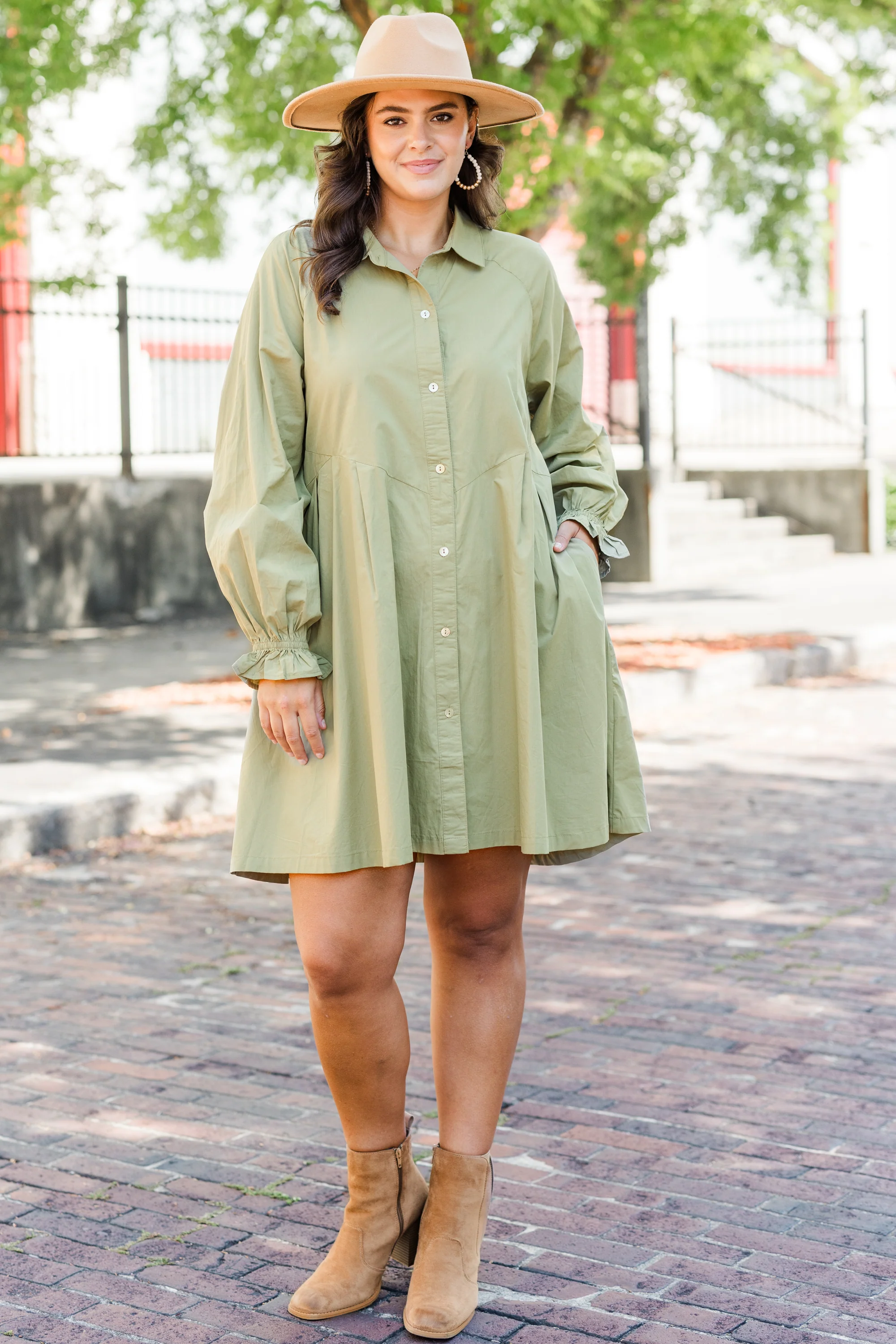 Never Change Dress, Leaf - Giverhouse