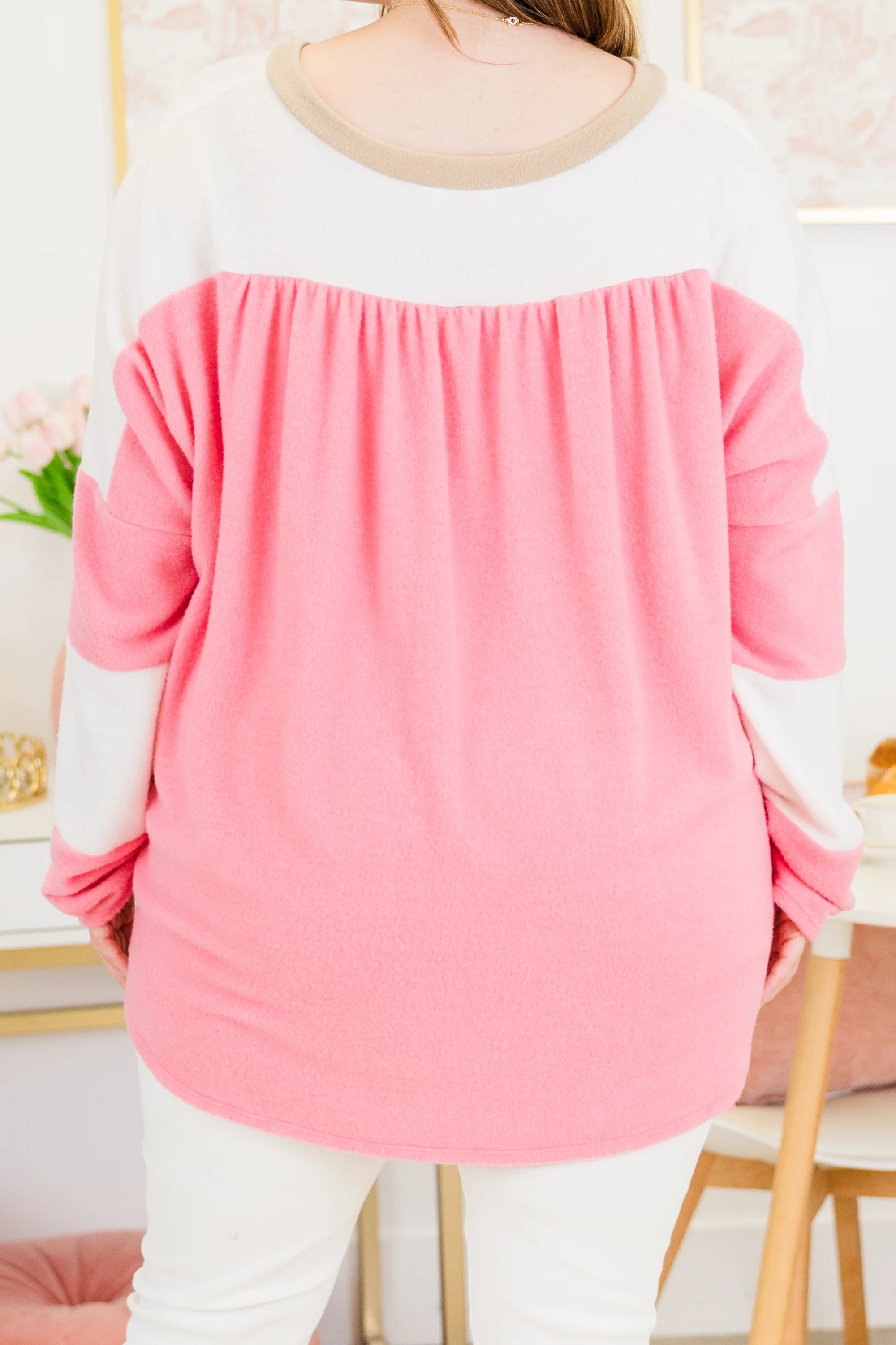 Smooth Days Ahead Pullover, Pink - Giverhouse