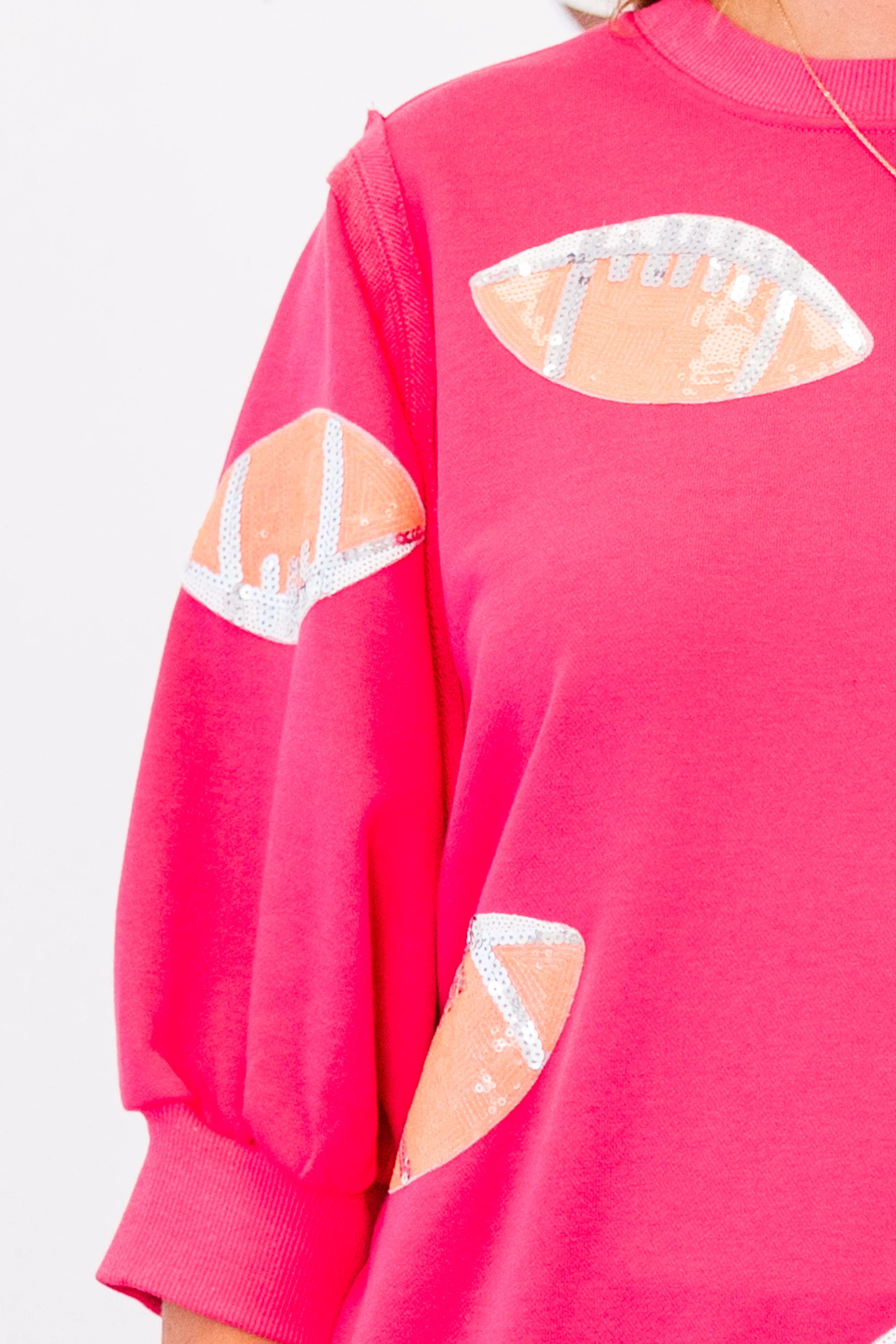 Touchdown Sparkle Top, Fuchsia - Giverhouse