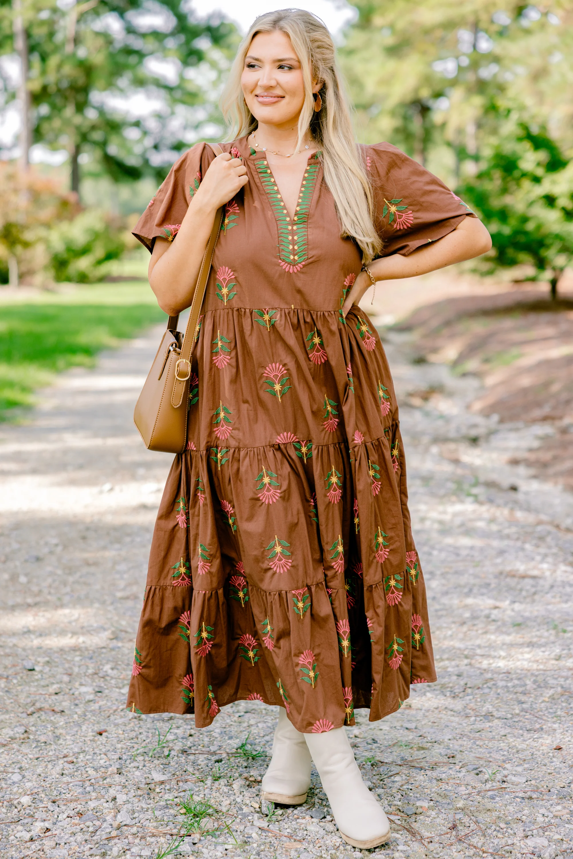 Anything Goes Dress, Brown - Giverhouse