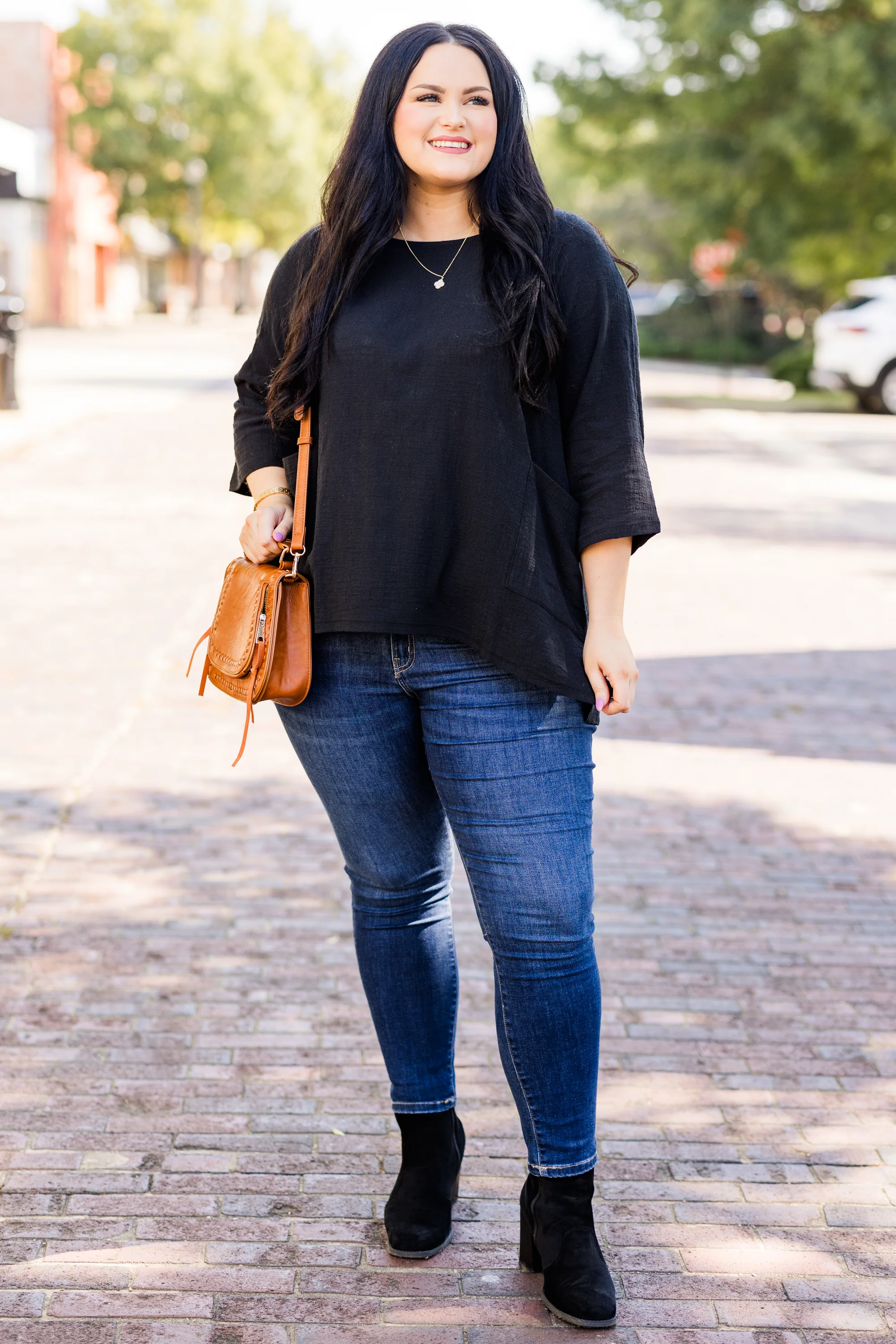 Thinking It Through Tunic, Black - Giverhouse