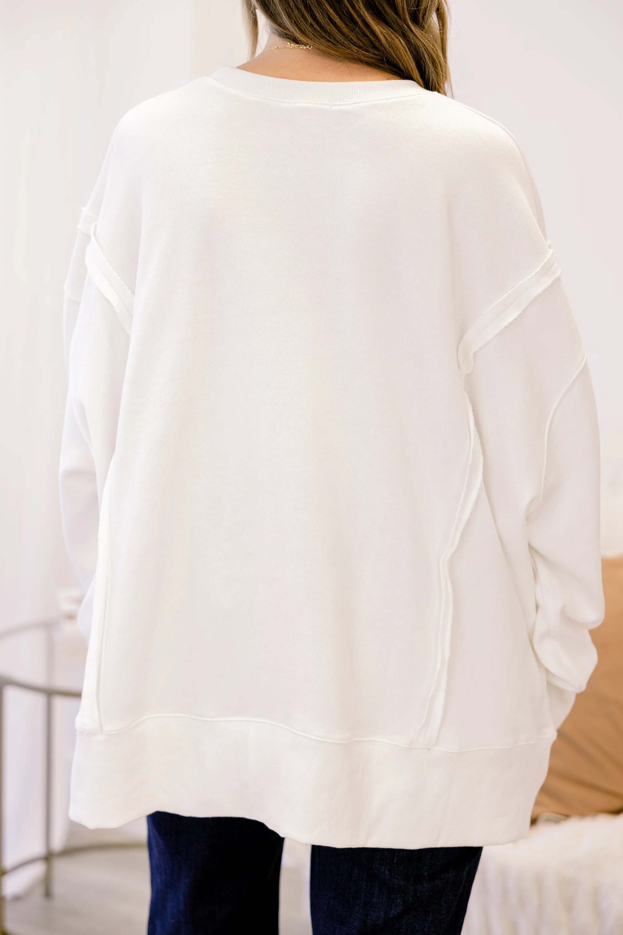 Fierce Smile Comfy Crew, Ivory - Giverhouse