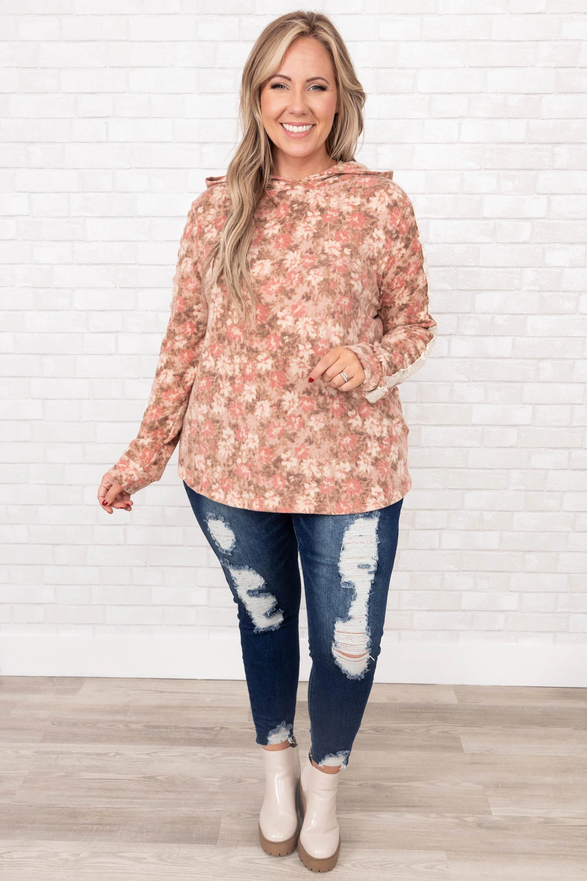 Aint No Other Hoodie, Mauve-Rust - Giverhouse