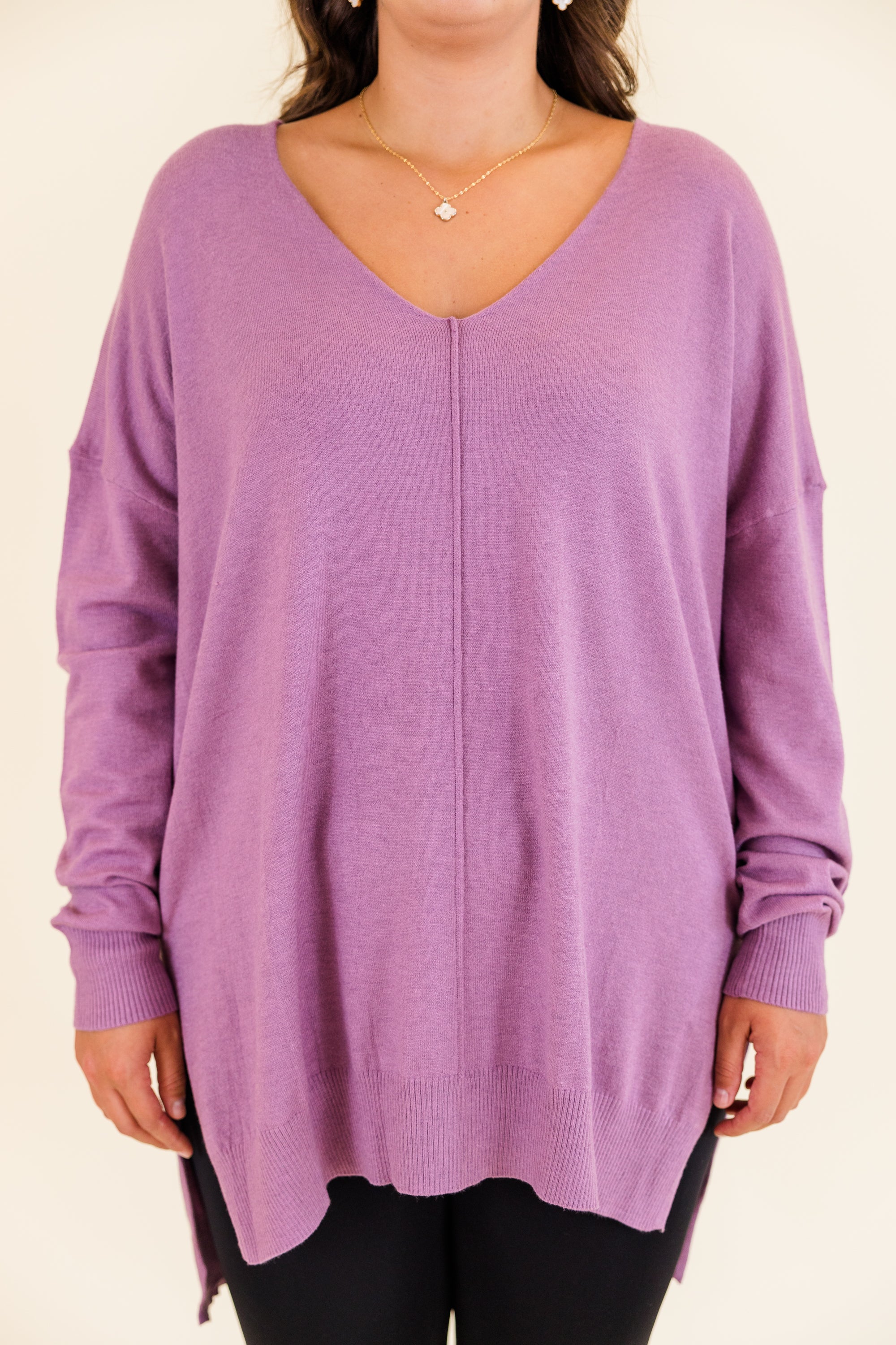 Miss Who I Was Sweater, Lilac Grey - Giverhouse