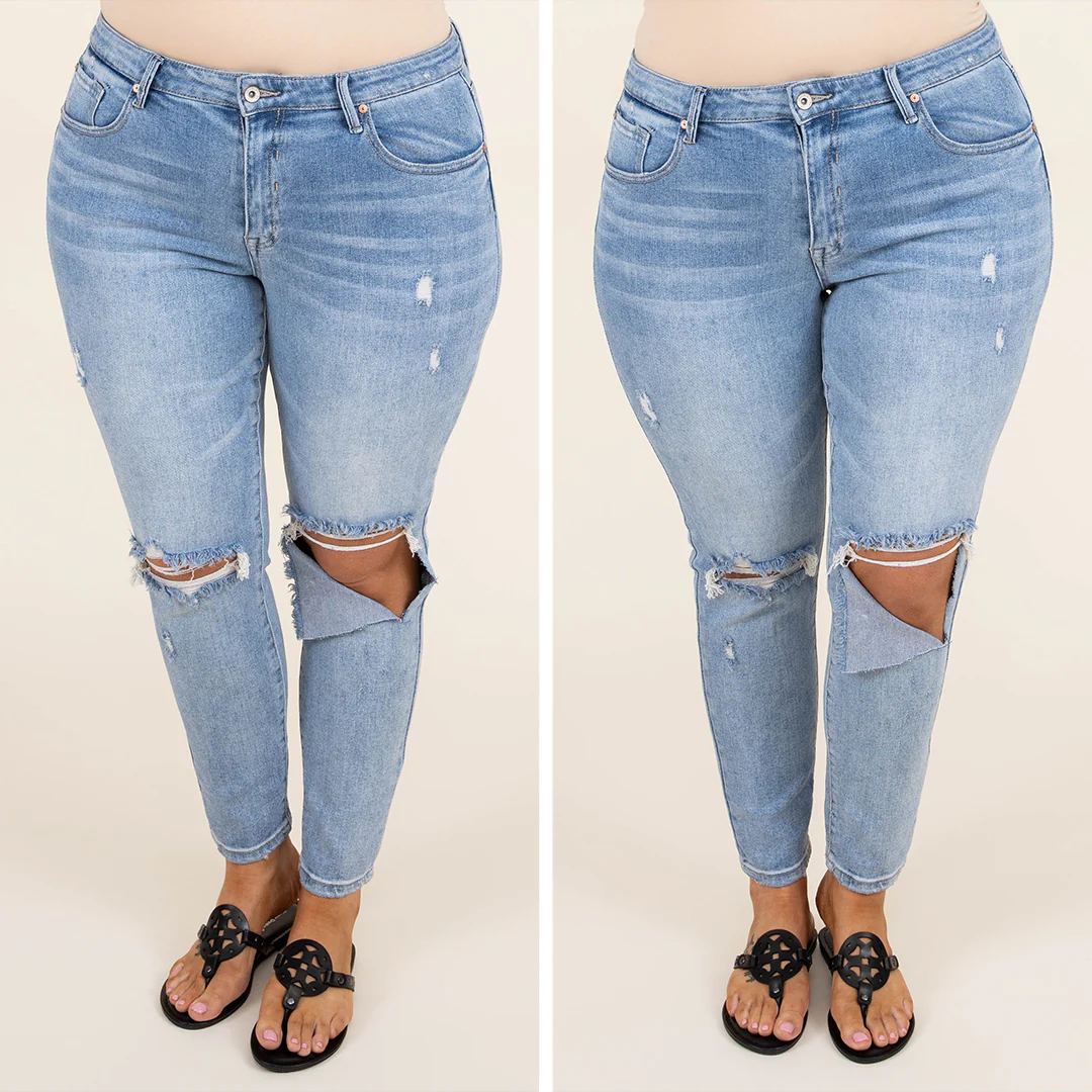 Stuck On You Jeans, Light Wash - Giverhouse