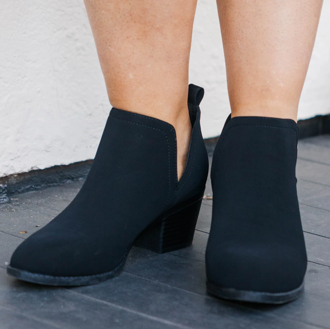 Boots On Worries Off Booties, Black - Giverhouse
