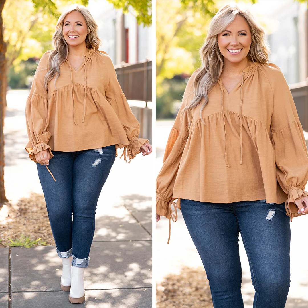 Awaiting The Future Top, Mustard - Giverhouse