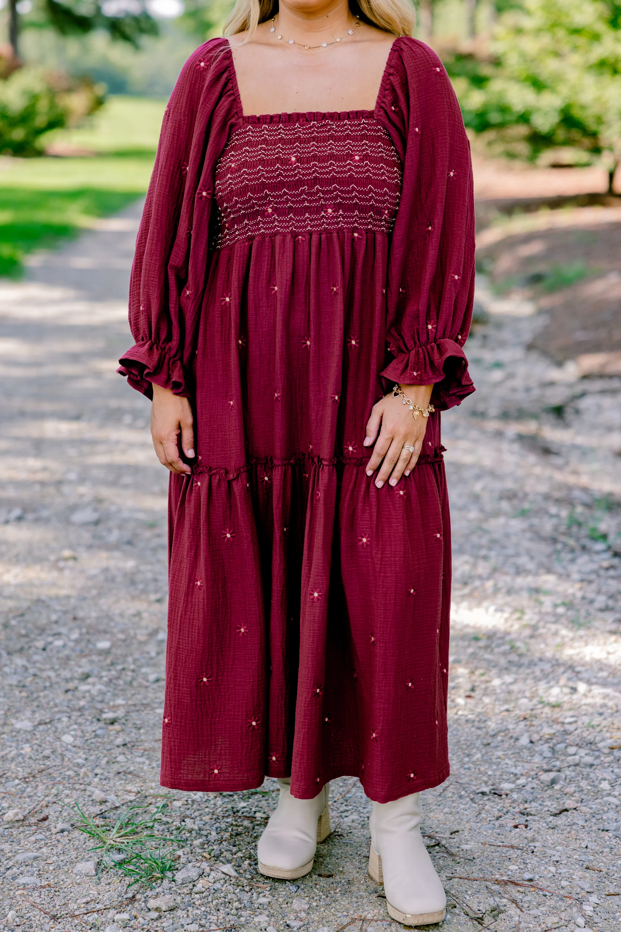 Wildflower Wonder Dress, Burgundy - Giverhouse