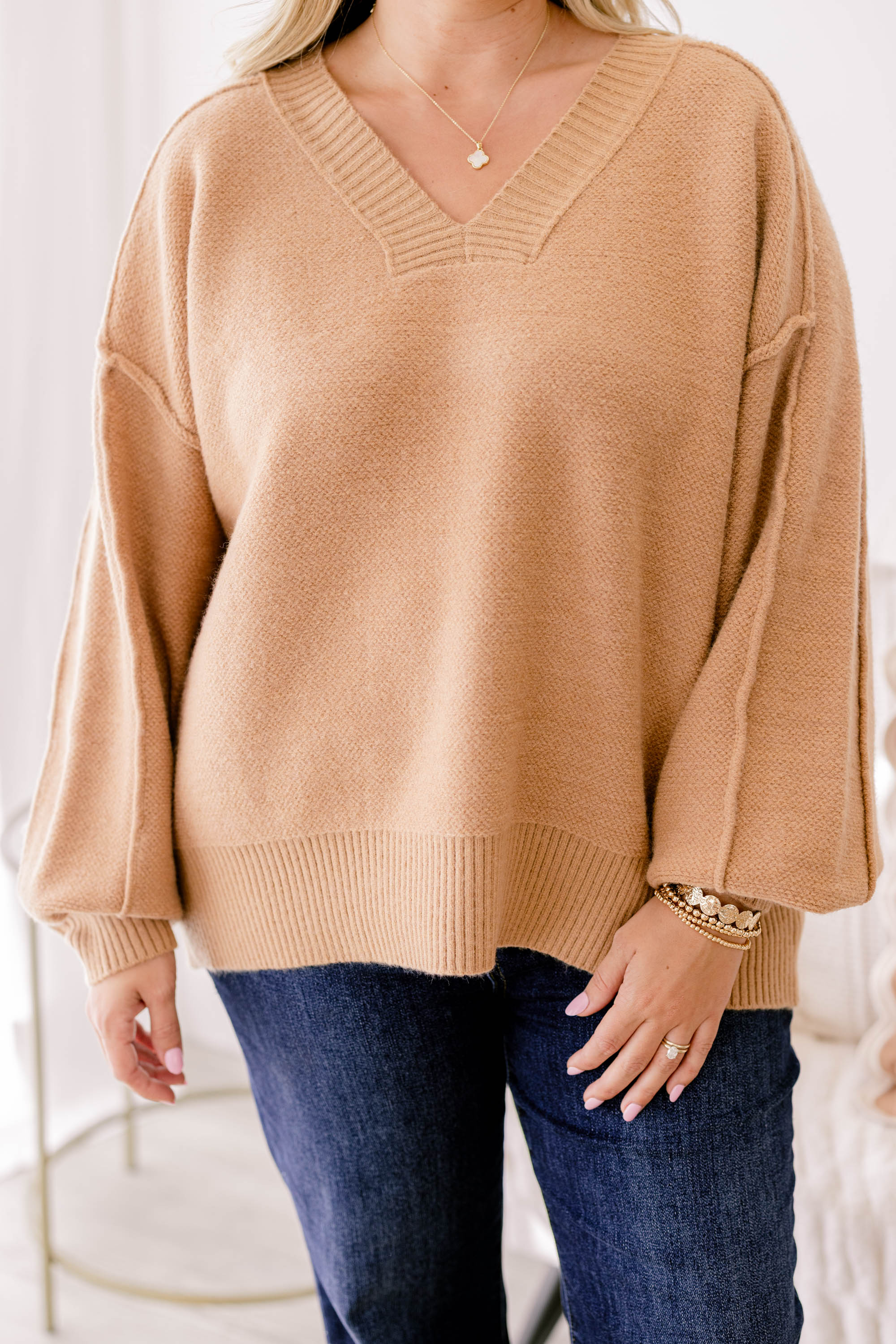 Came Back Better Sweater, Khaki - Giverhouse