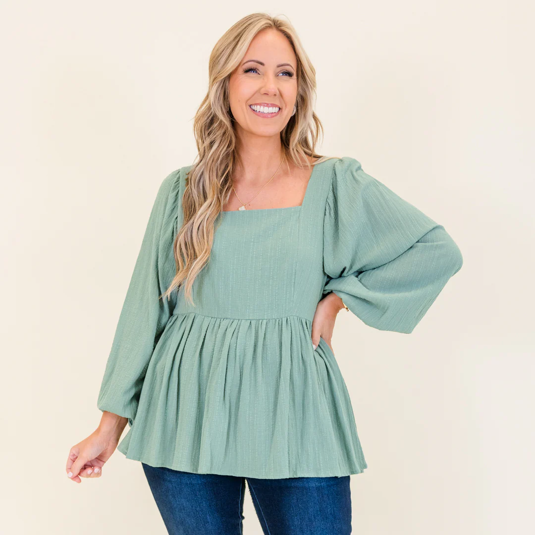 Lovin' On You Top, Seafoam - Giverhouse