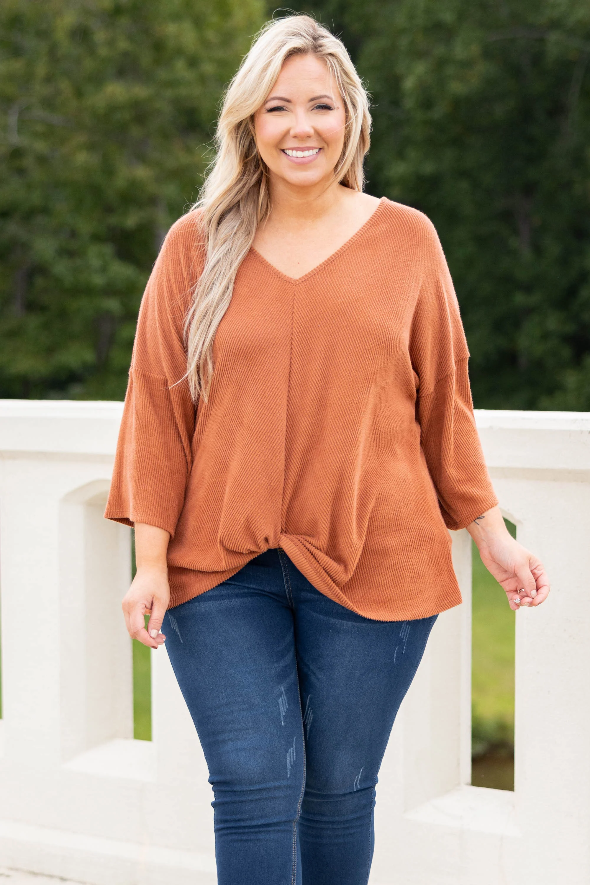 Let's Think About It Top, Camel - Giverhouse