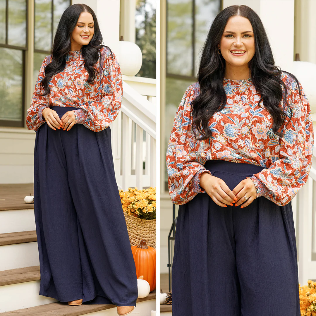 Love From A Distance Blouse, Rust - Giverhouse