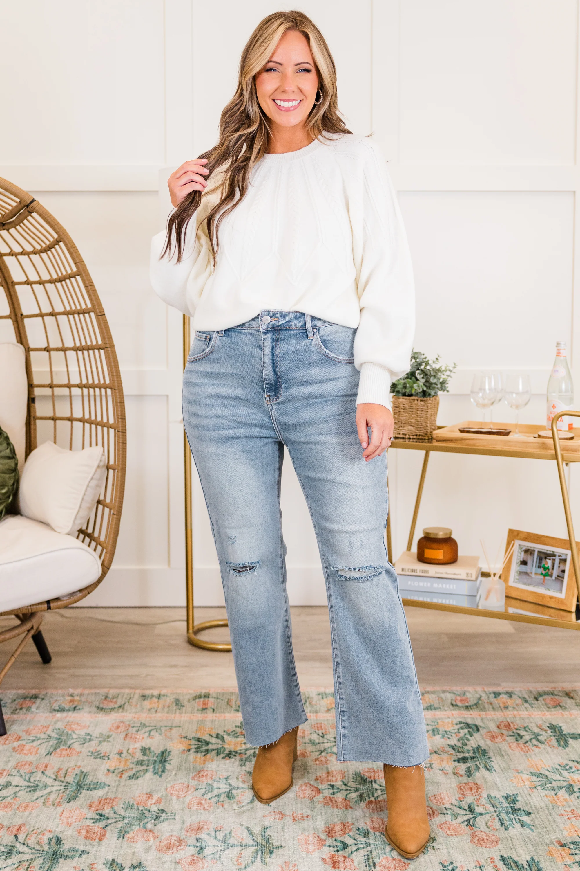 Angel Energy Jeans, Light Wash - Giverhouse