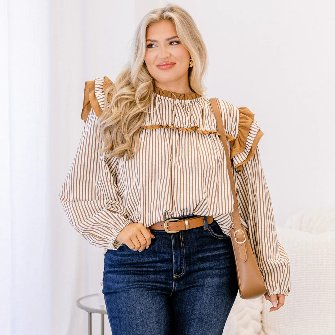 With My Love Top, Brown - Giverhouse