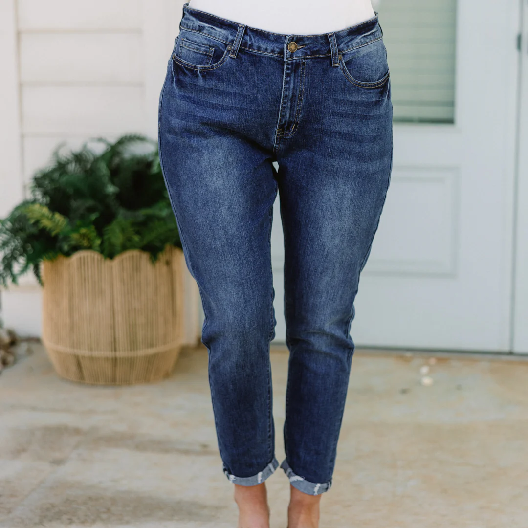 Everyday Happiness Jeans, Dark Wash - Giverhouse